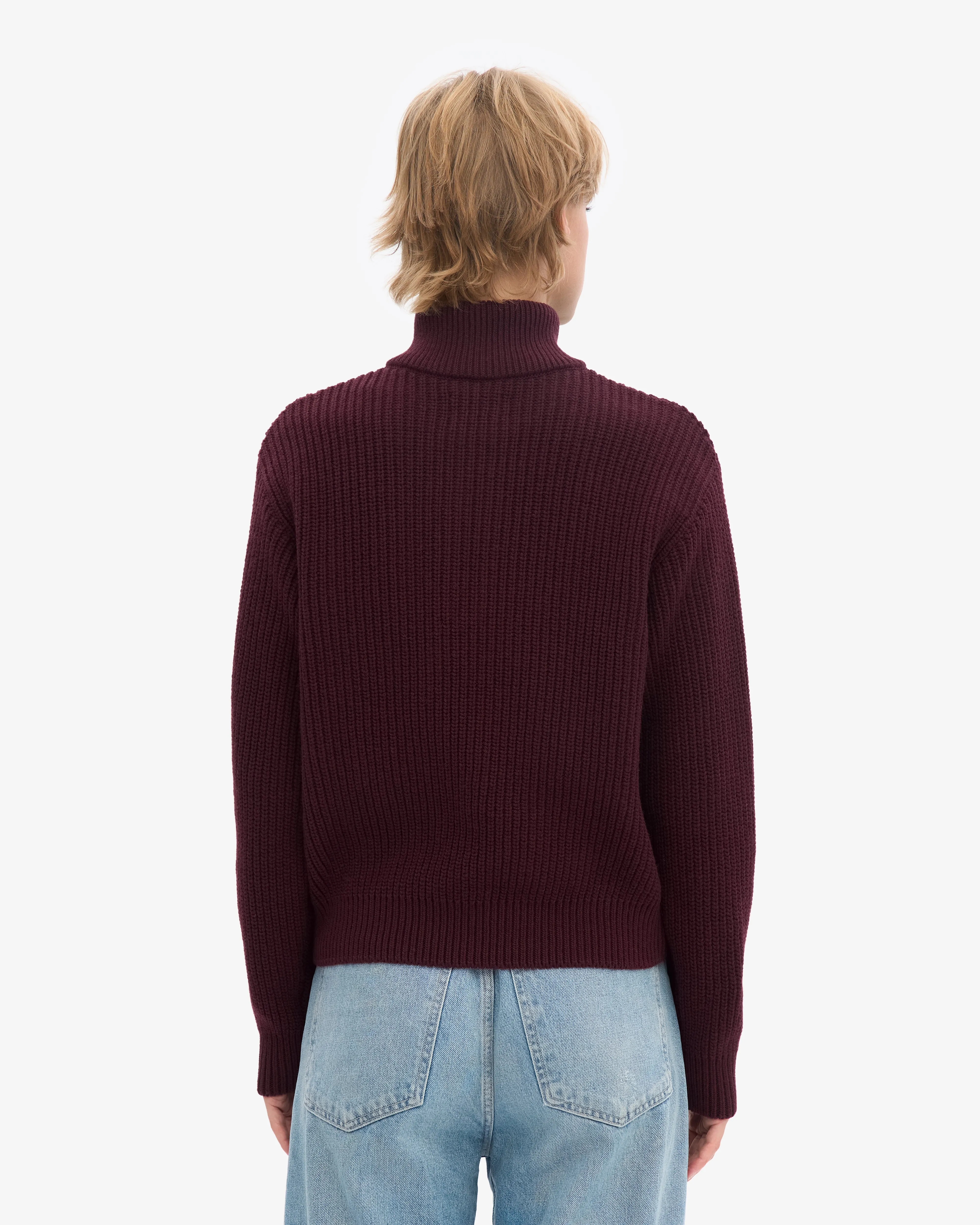 Merino Quarter Zip - Oxblood Red sold by Colorful Standard product image thumbnail 4