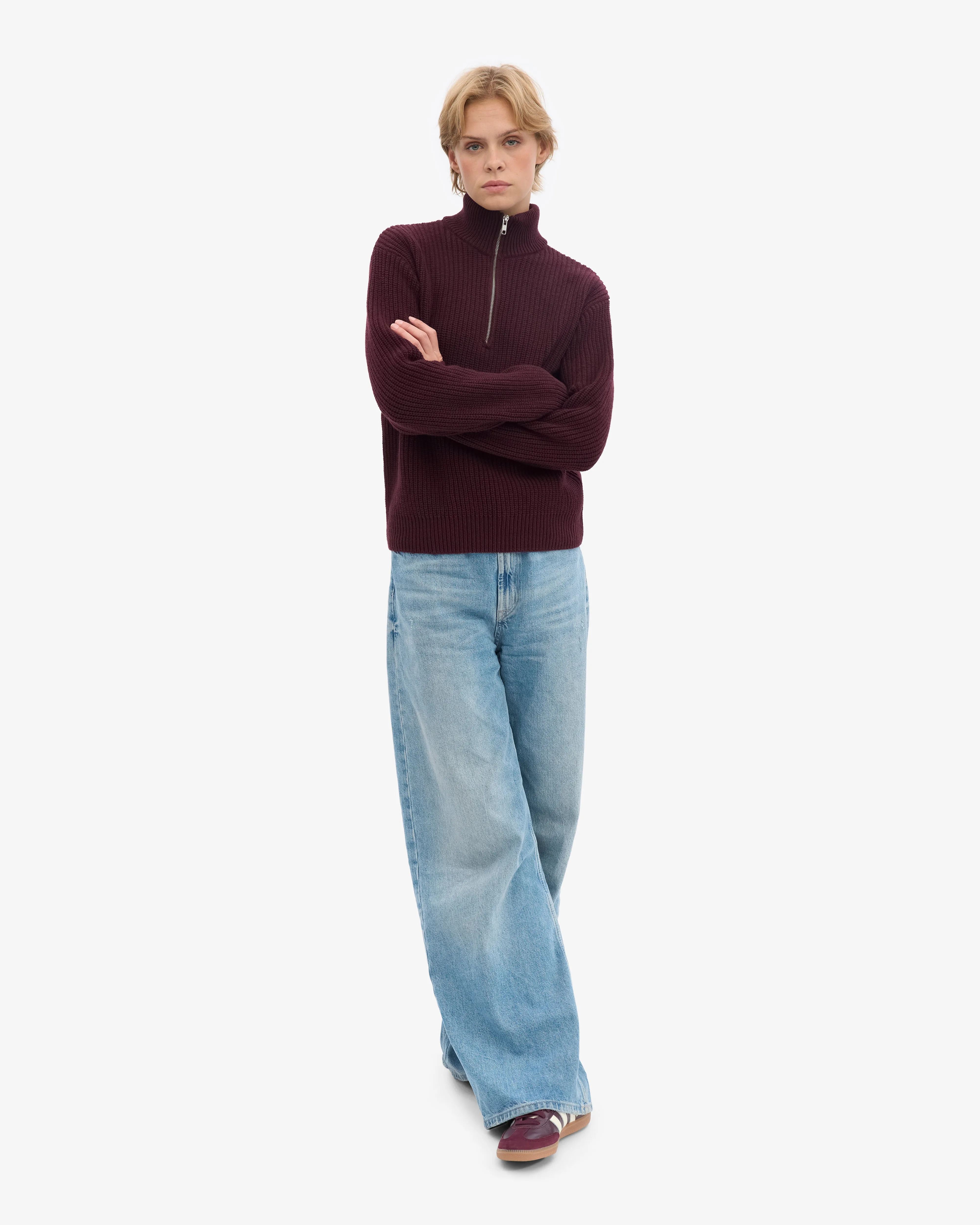 Merino Quarter Zip - Oxblood Red sold by Colorful Standard product image thumbnail 5