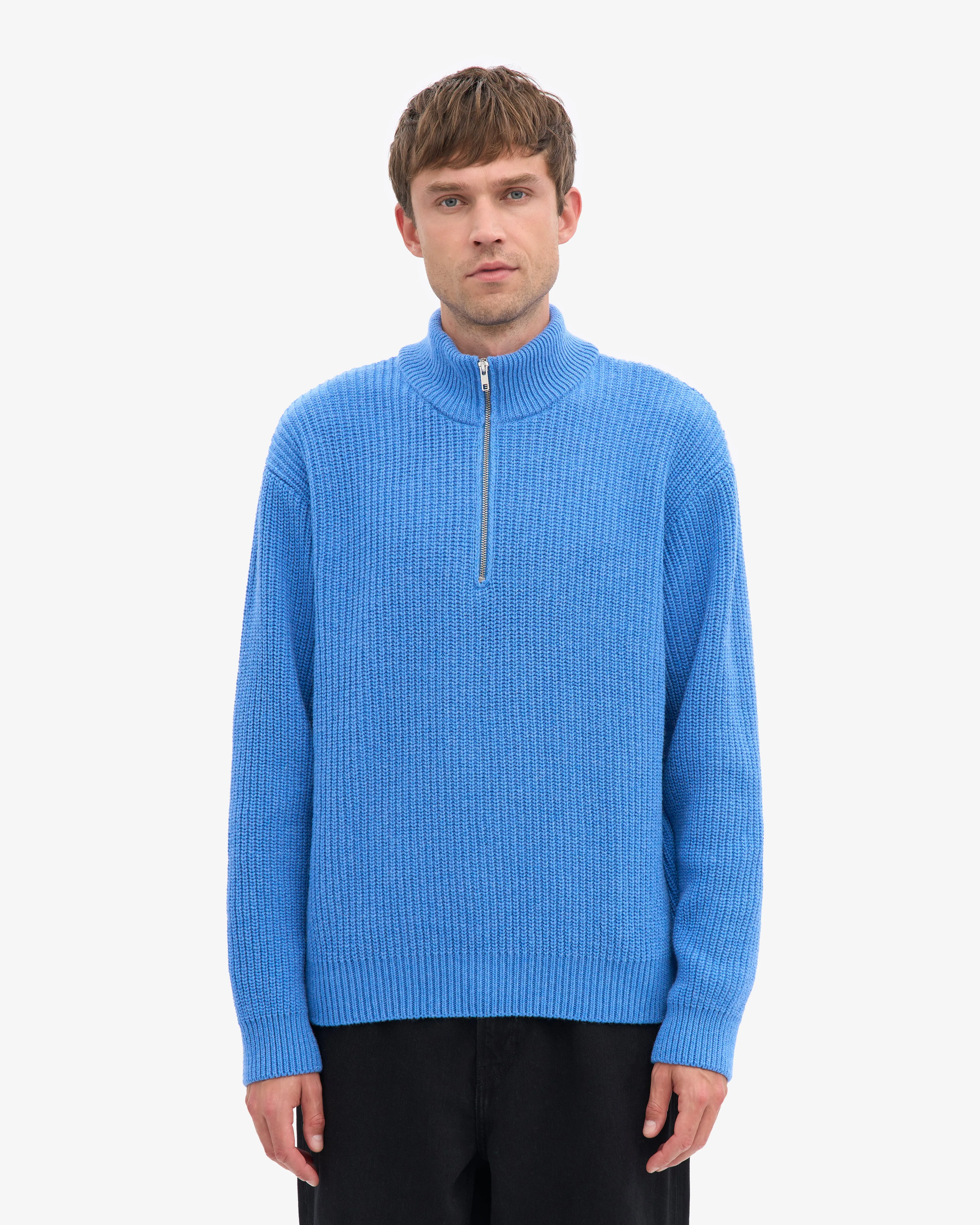 Merino Quarter Zip - Pacific Blue sold by Colorful Standard product image thumbnail 2