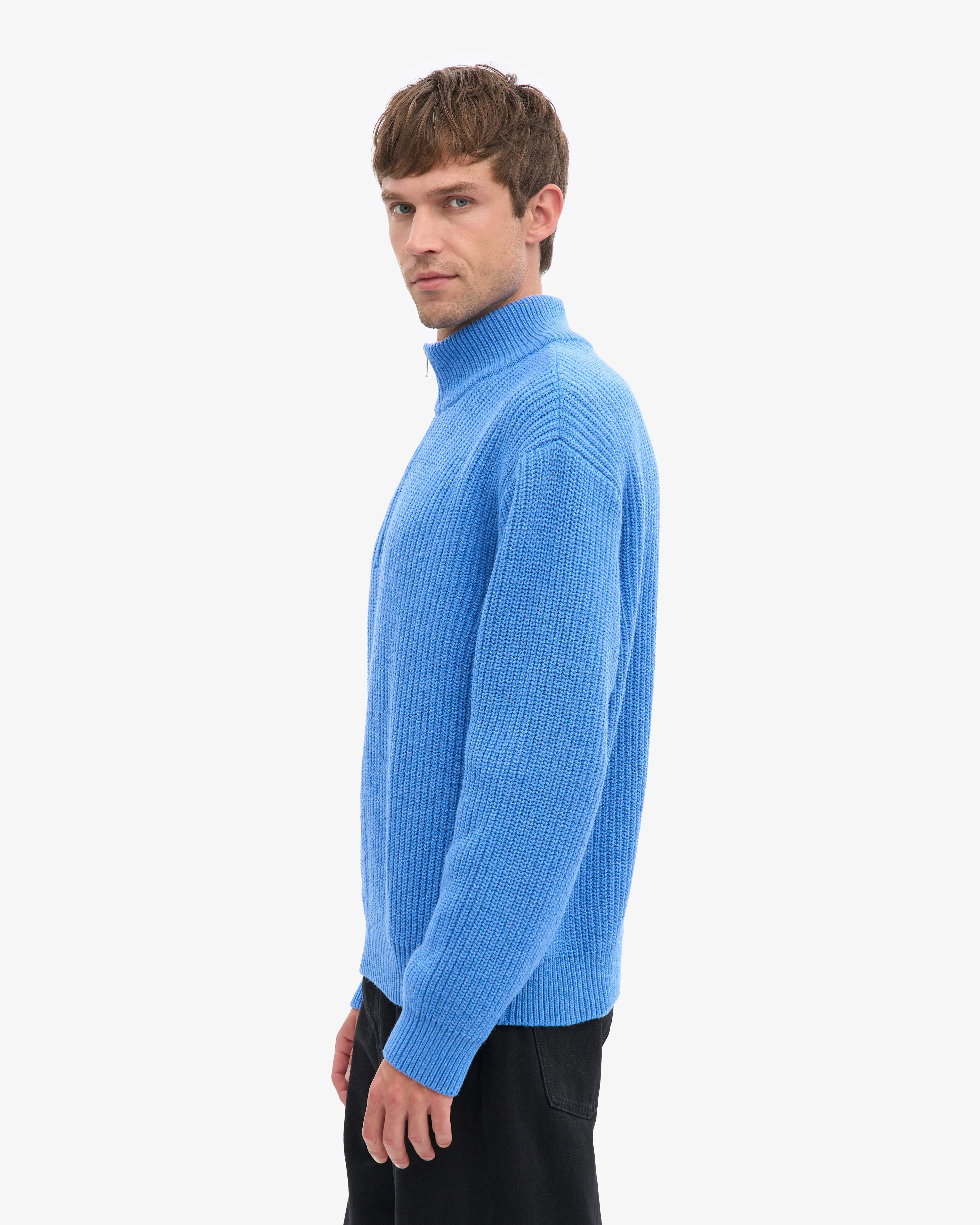 Merino Quarter Zip - Pacific Blue sold by Colorful Standard product image thumbnail 3