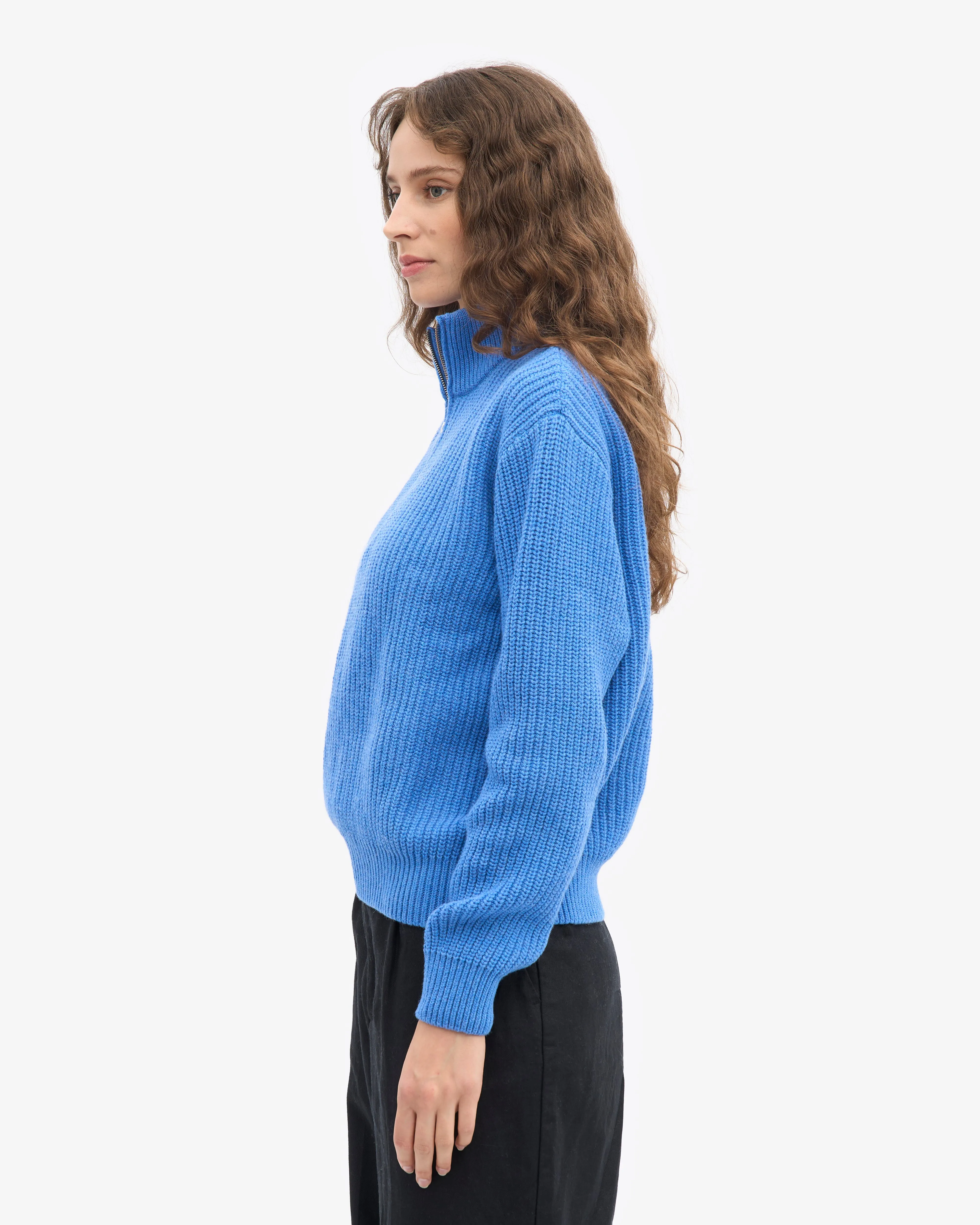 Merino Quarter Zip - Pacific Blue sold by Colorful Standard product image thumbnail 3