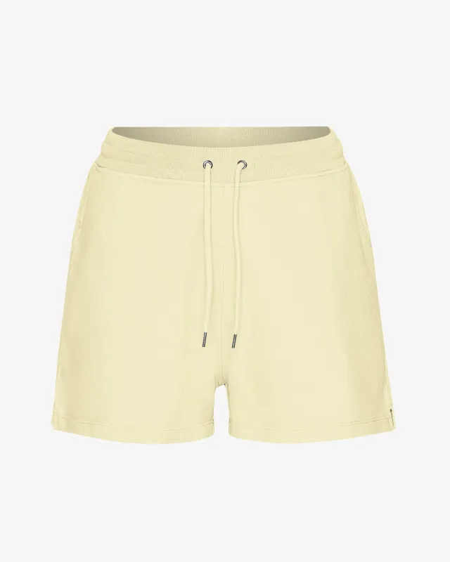 Women Organic Sweatshorts - Soft Yellow sold by Colorful Standard