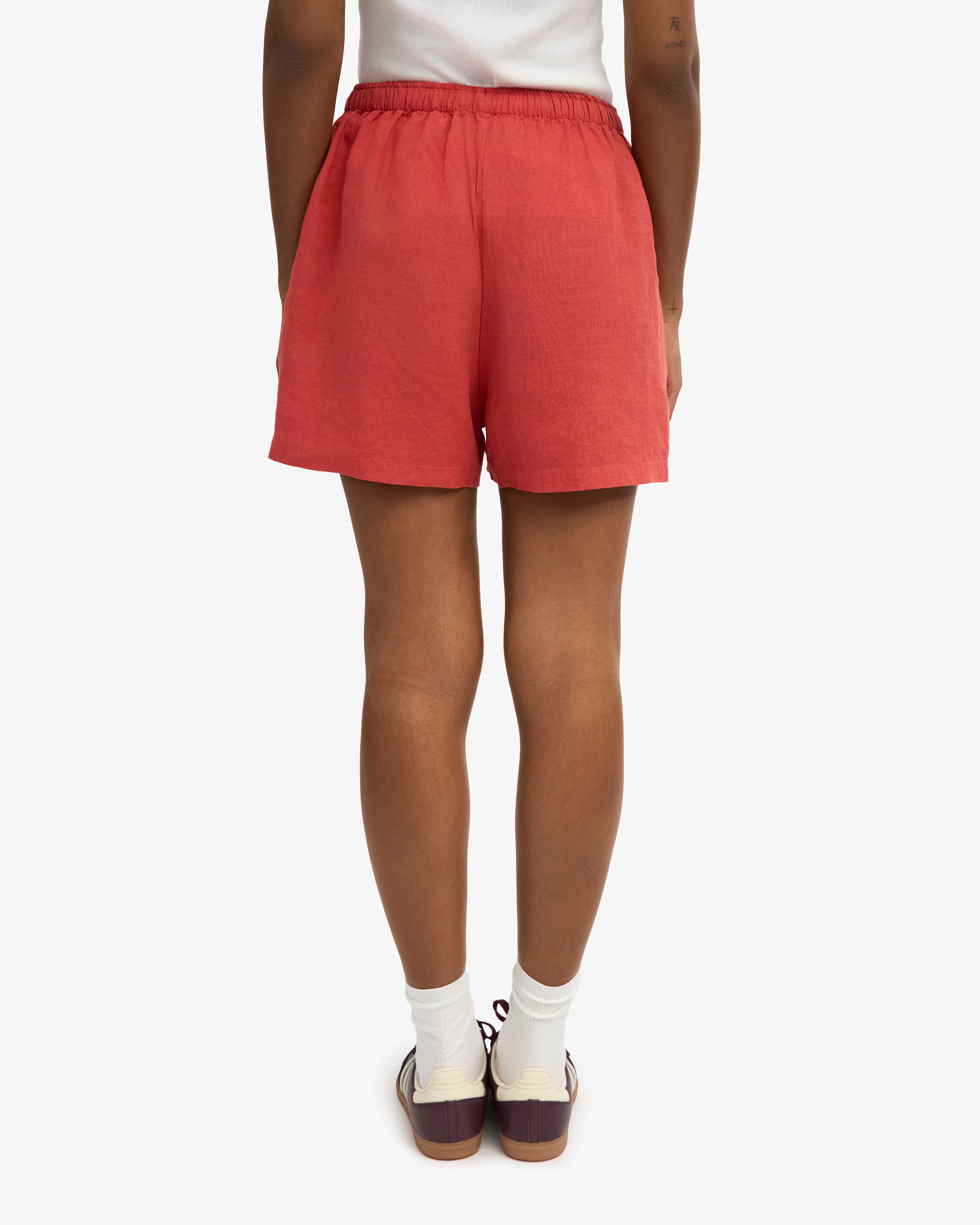 Linen Shorts - Red Tangerine sold by Colorful Standard product image thumbnail 5
