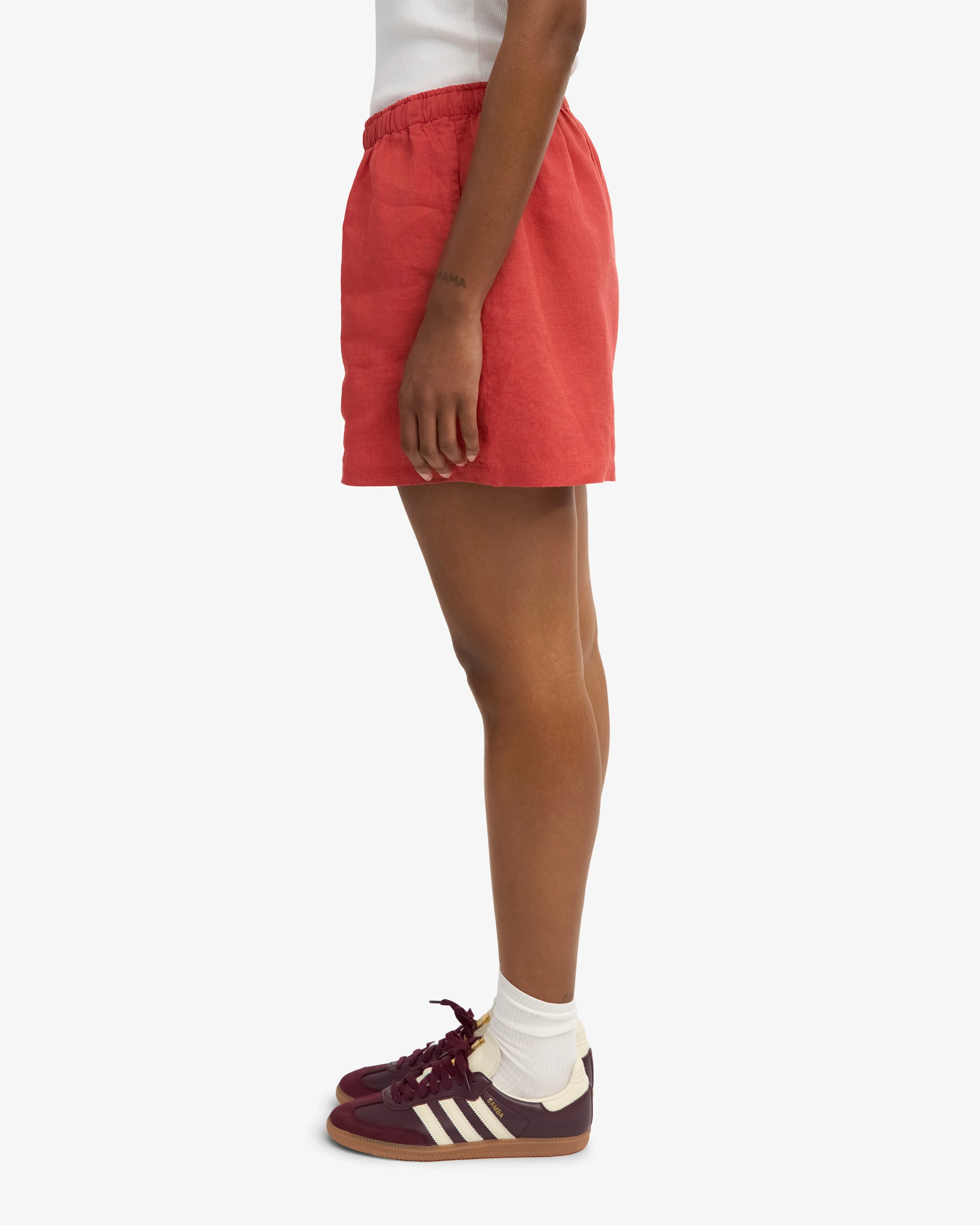 Linen Shorts - Red Tangerine sold by Colorful Standard product image thumbnail 4