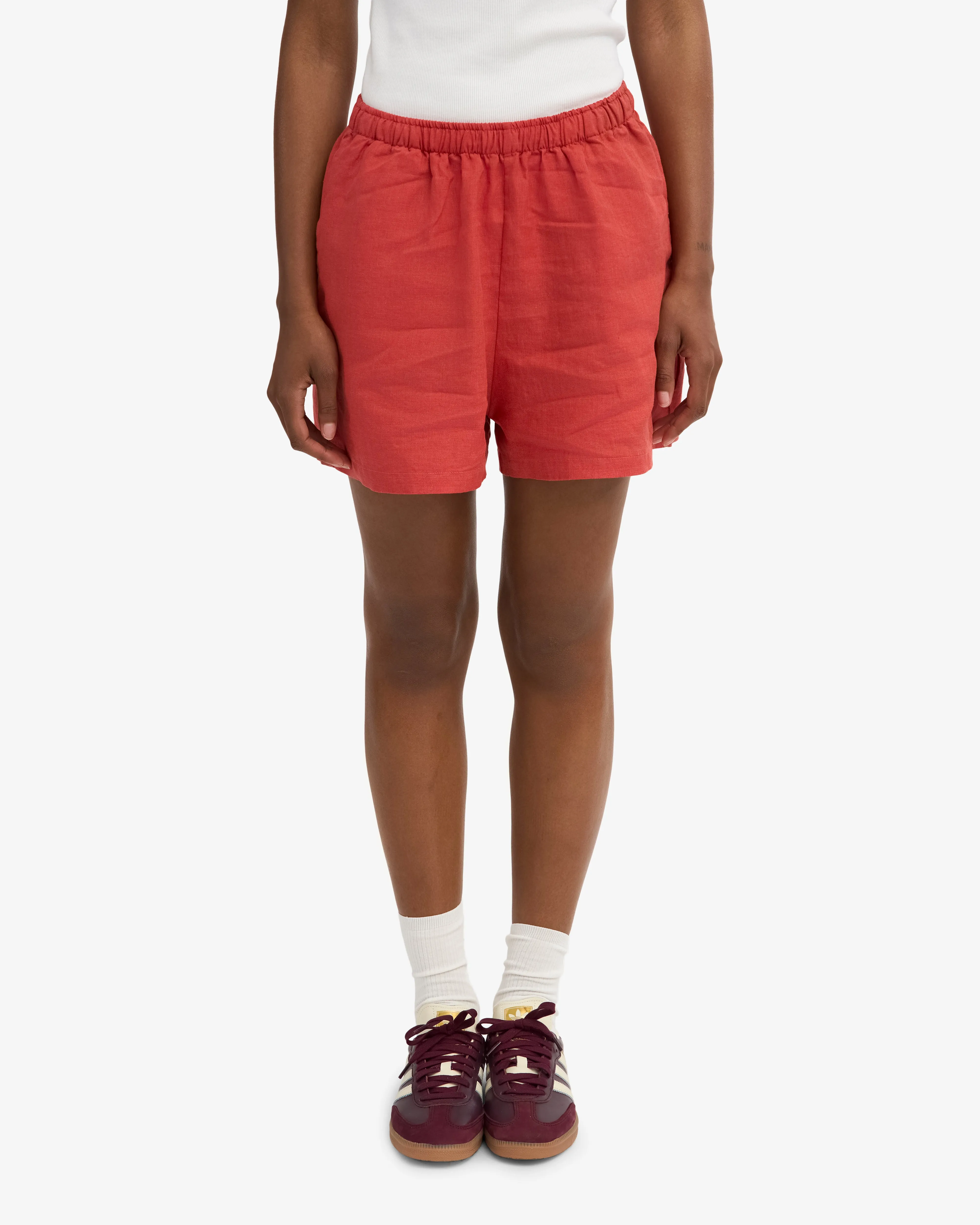 Linen Shorts - Red Tangerine sold by Colorful Standard product image thumbnail 3
