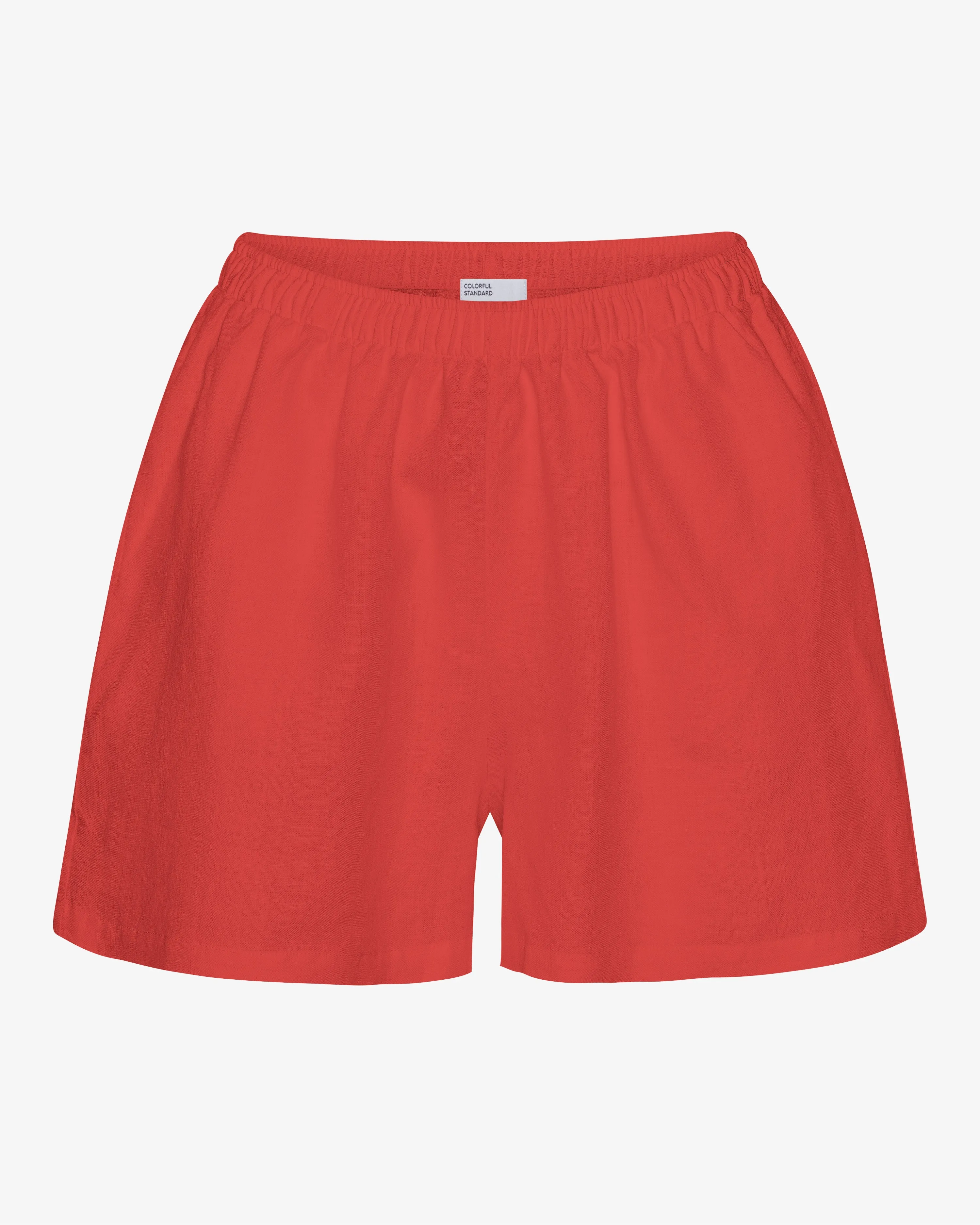 Linen Shorts - Red Tangerine sold by Colorful Standard