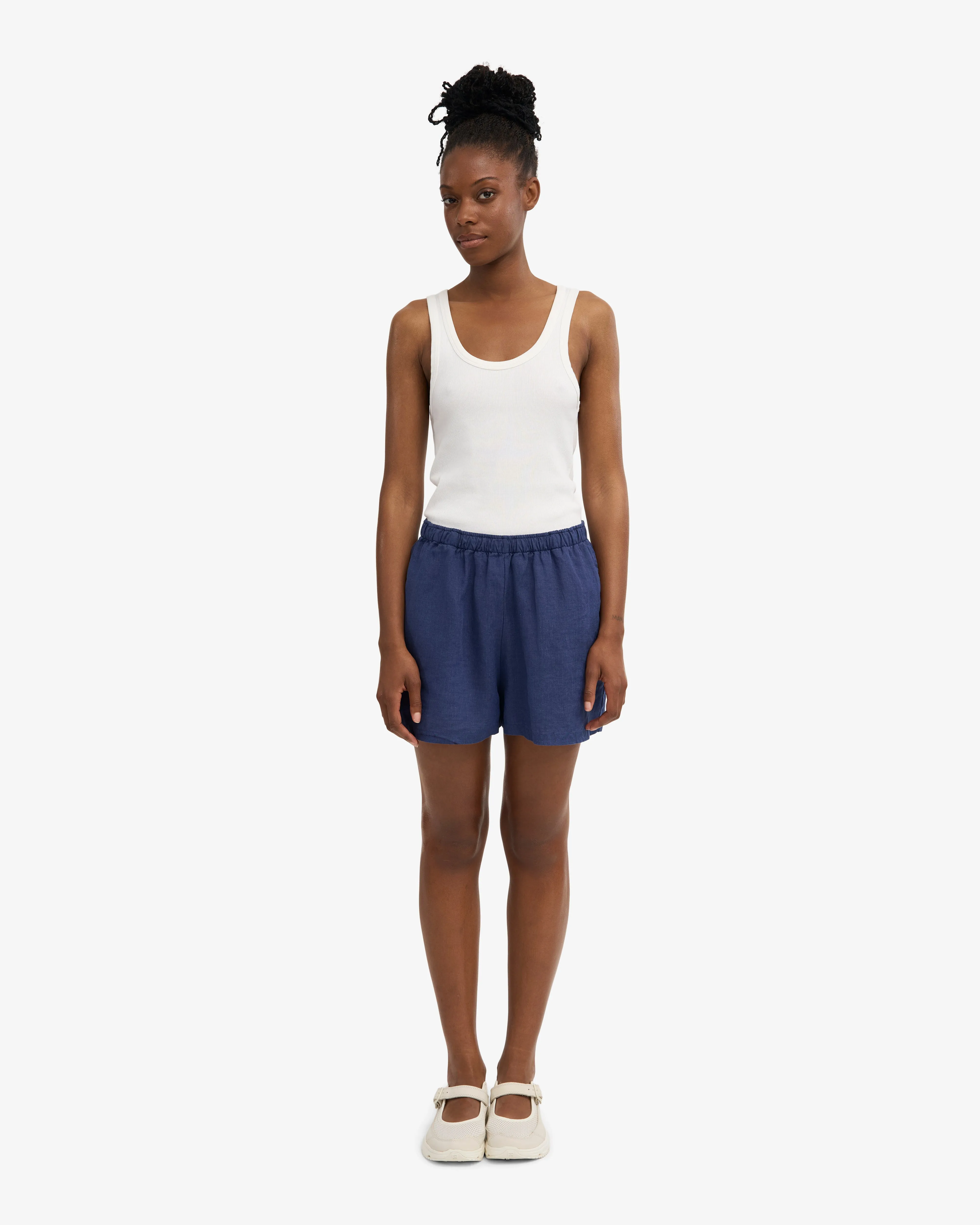 Linen Shorts - Navy Blue sold by Colorful Standard product image thumbnail 2