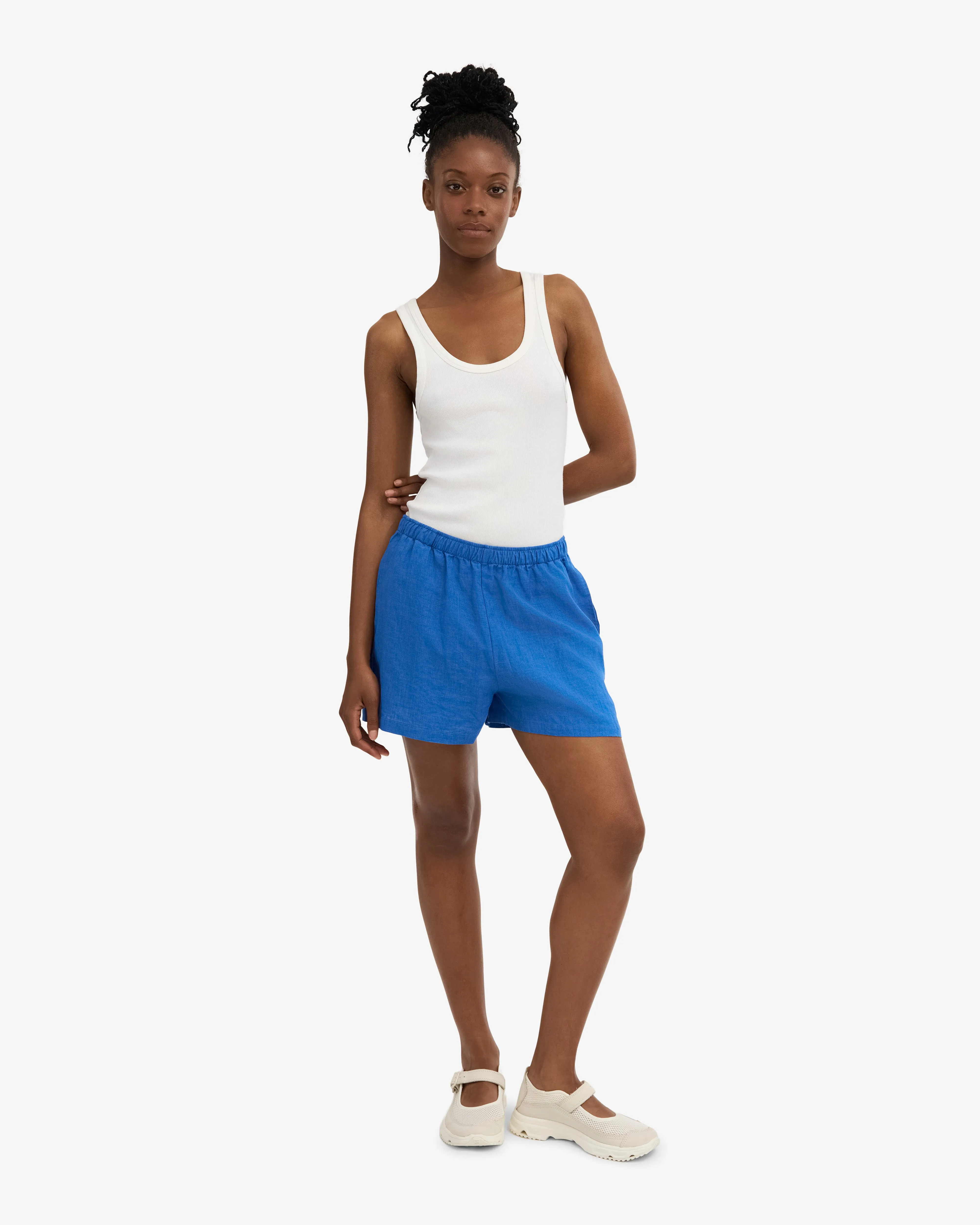 Linen Shorts - Pacific Blue sold by Colorful Standard product image thumbnail 2