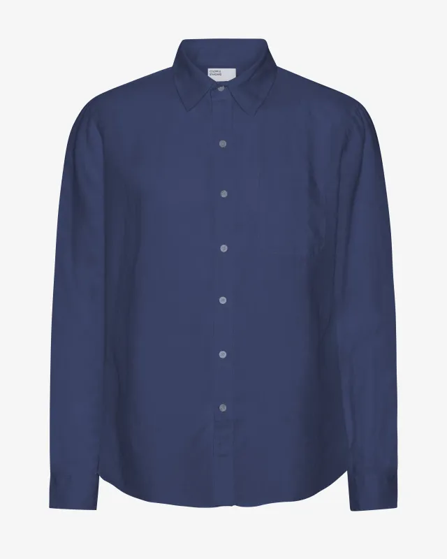 Linen Shirt - Petrol Blue sold by Colorful Standard