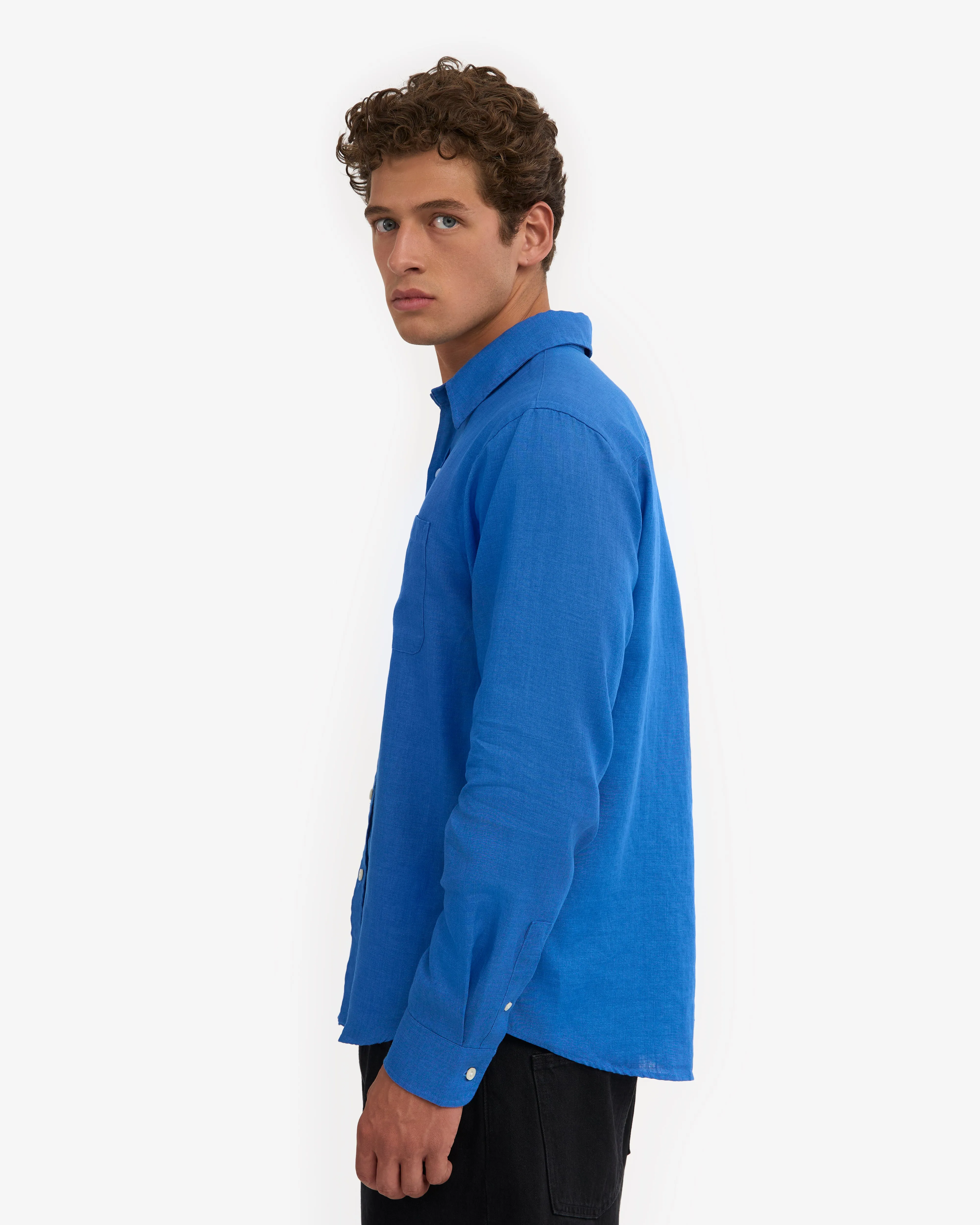 Linen Shirt - Pacific Blue sold by Colorful Standard product image thumbnail 3