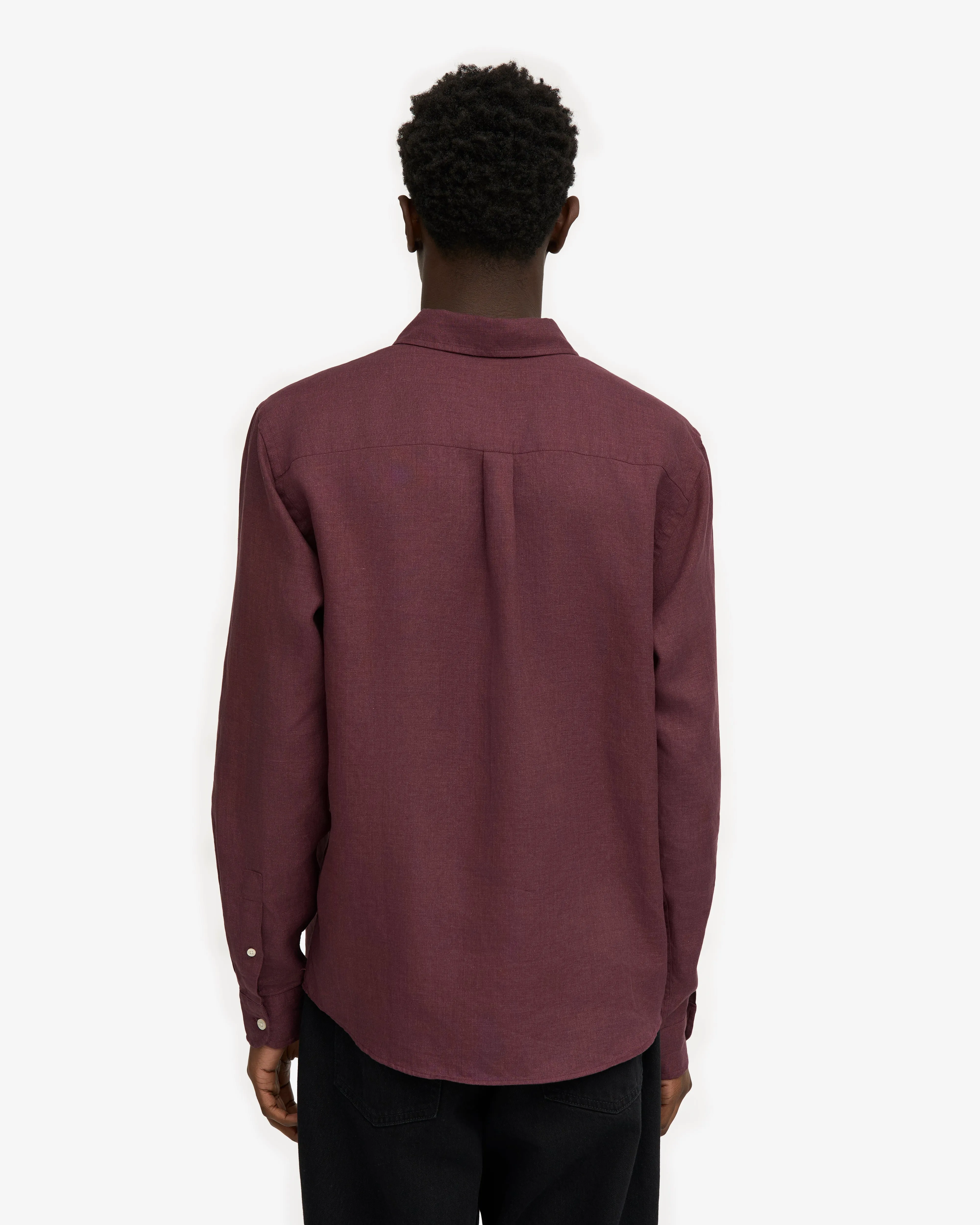 Linen Shirt - Oxblood Red sold by Colorful Standard product image thumbnail 4