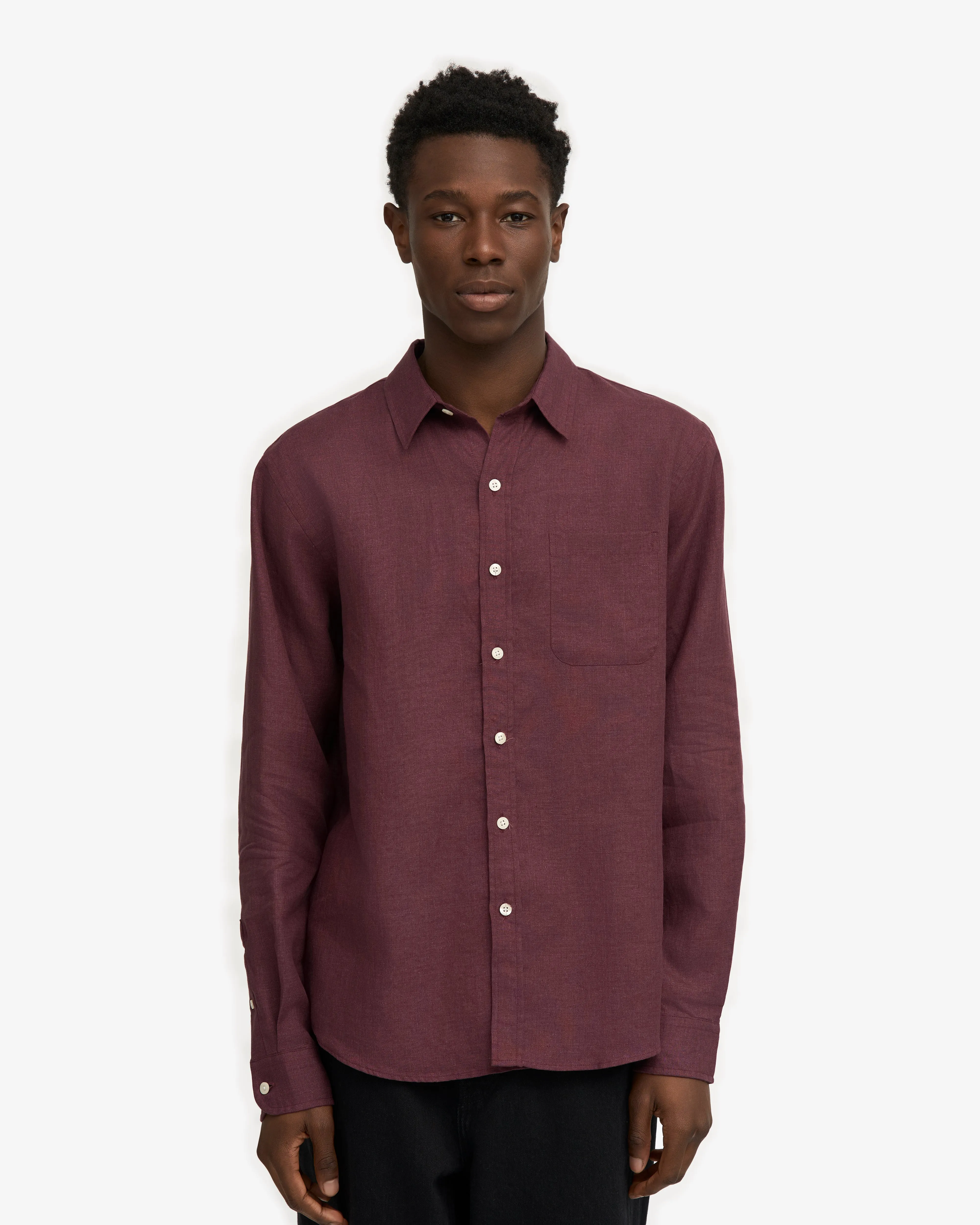 Linen Shirt - Oxblood Red sold by Colorful Standard product image thumbnail 2