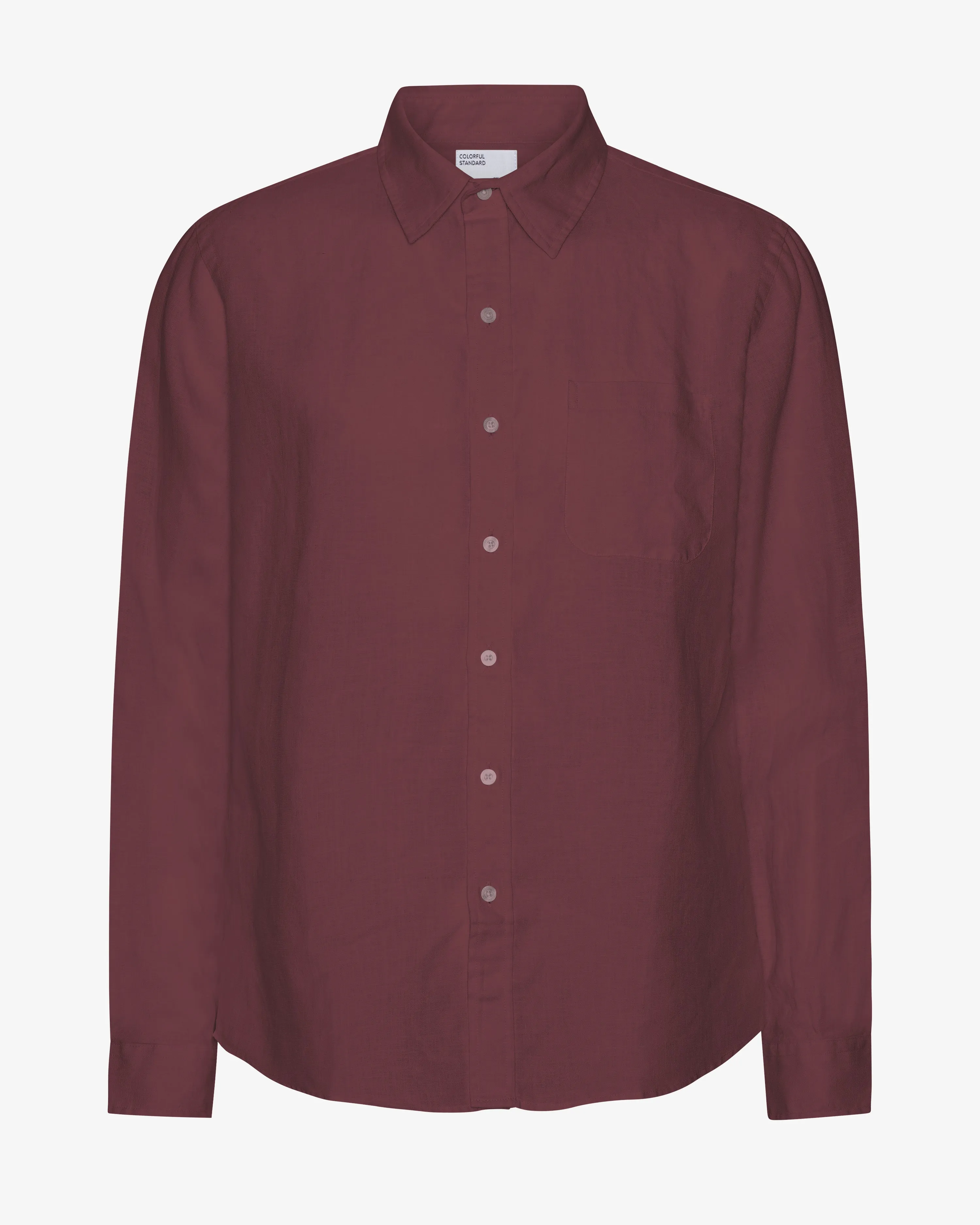 Linen Shirt - Oxblood Red sold by Colorful Standard