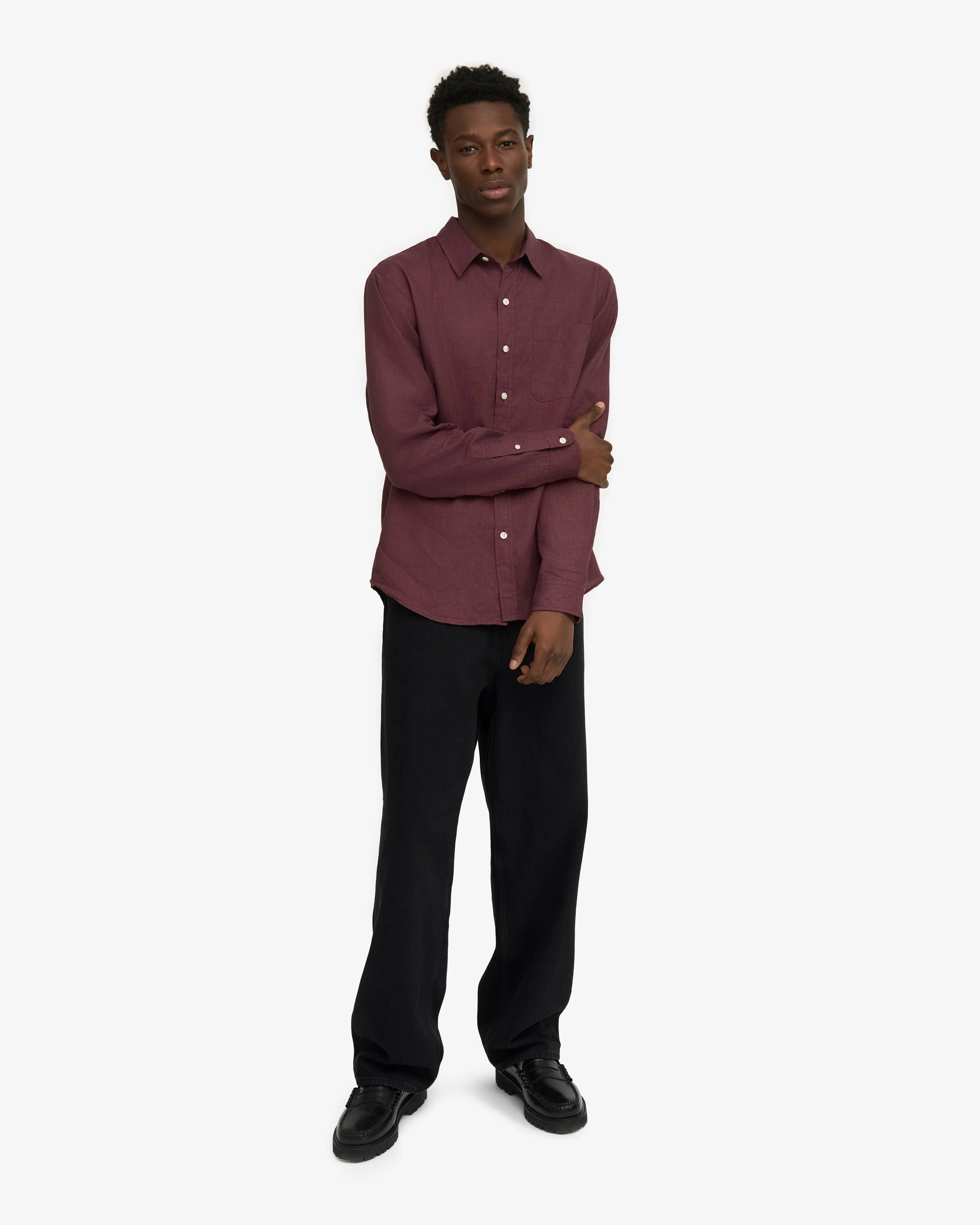 Linen Shirt - Oxblood Red sold by Colorful Standard product image thumbnail 5
