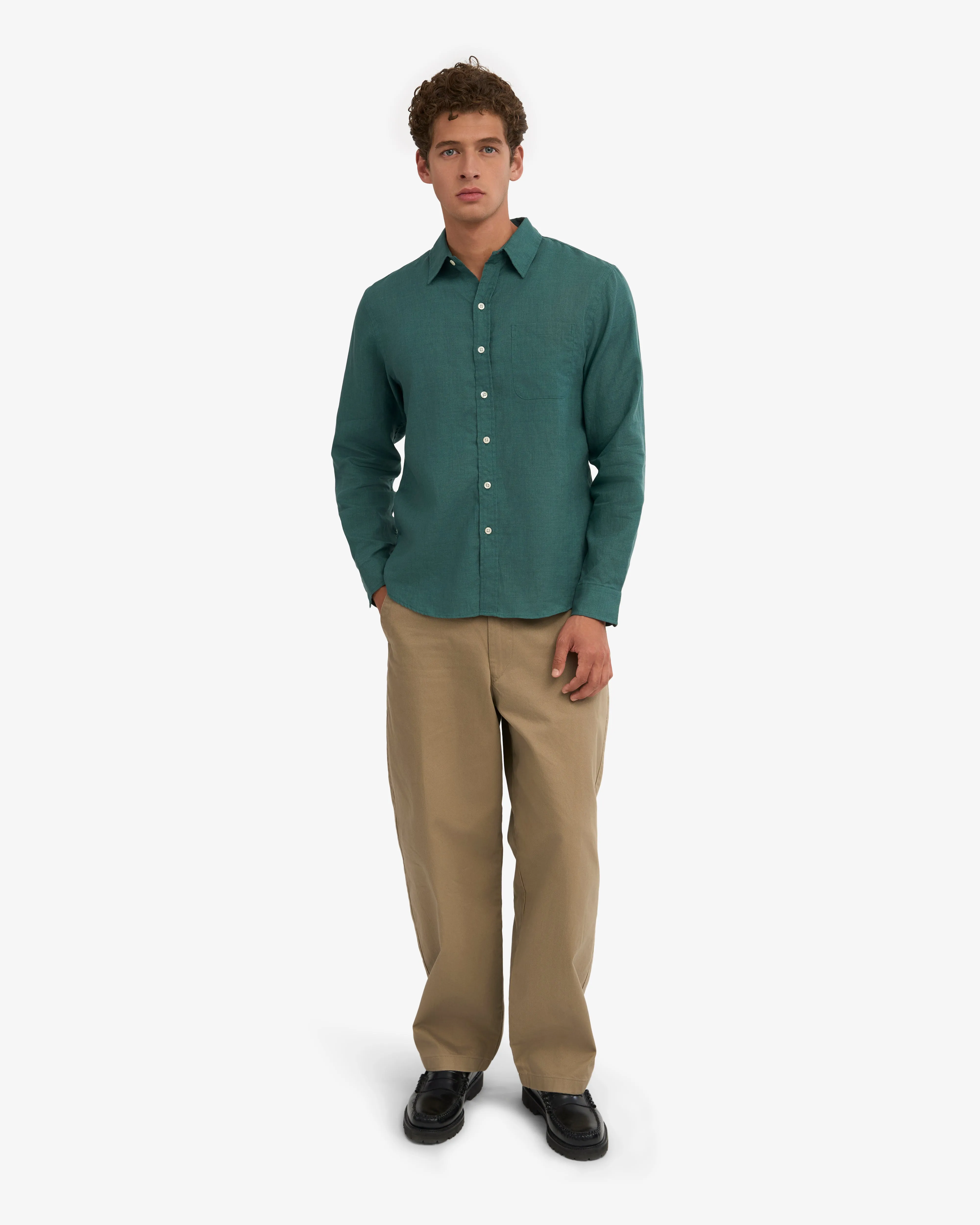 Linen Shirt - Ocean Green sold by Colorful Standard product image thumbnail 5