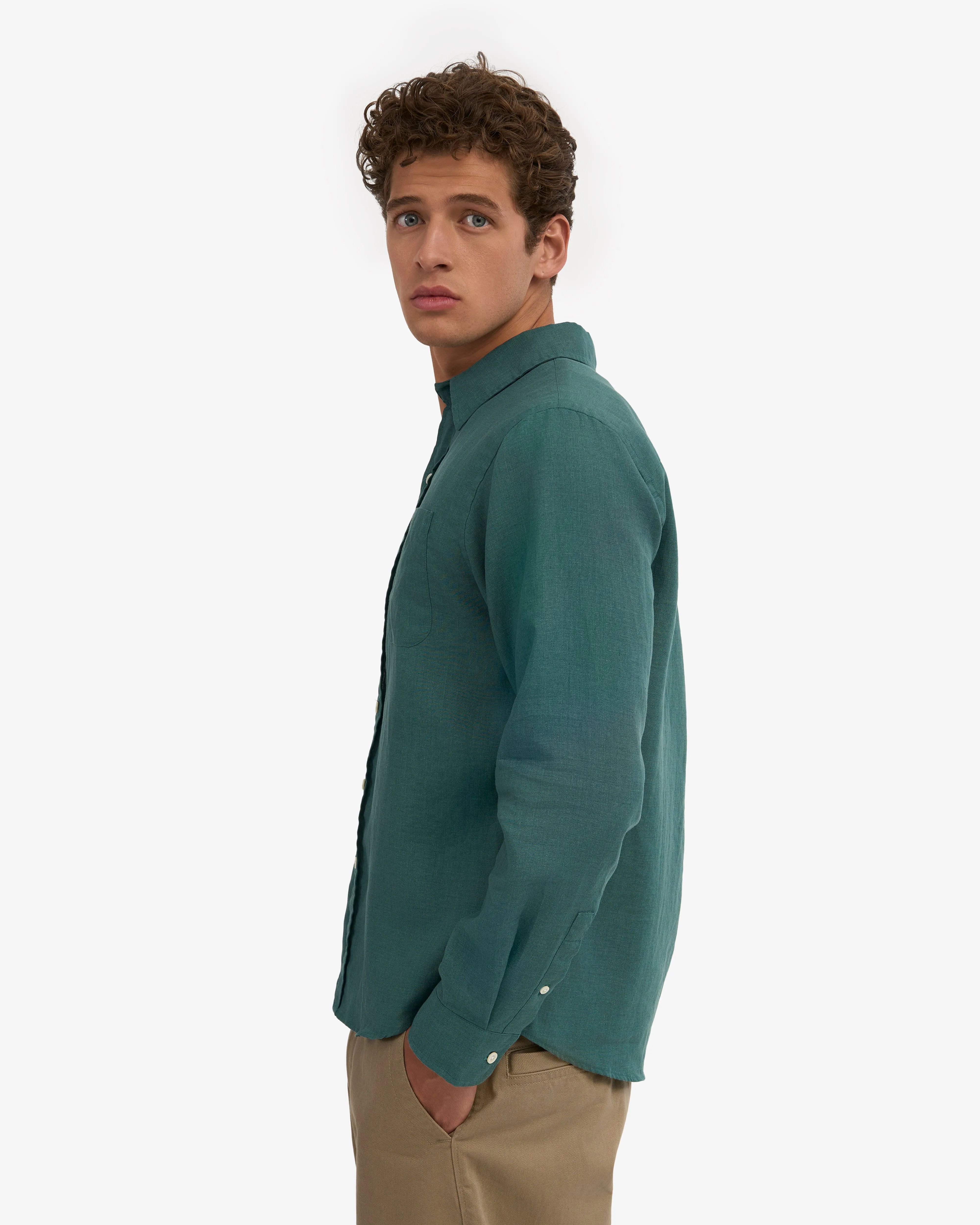 Linen Shirt - Ocean Green sold by Colorful Standard product image thumbnail 3