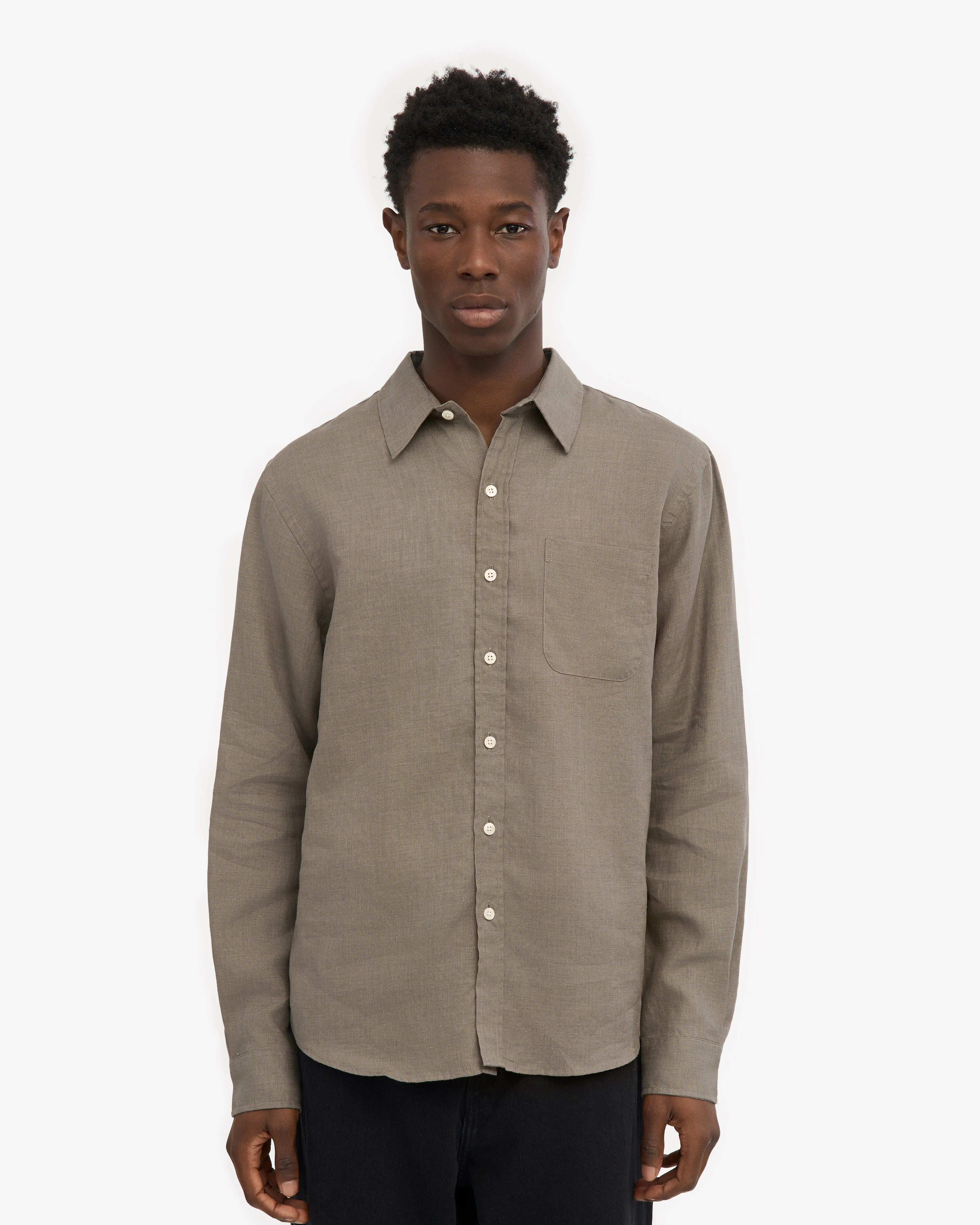 Linen Shirt - Dusty Olive sold by Colorful Standard product image thumbnail 2