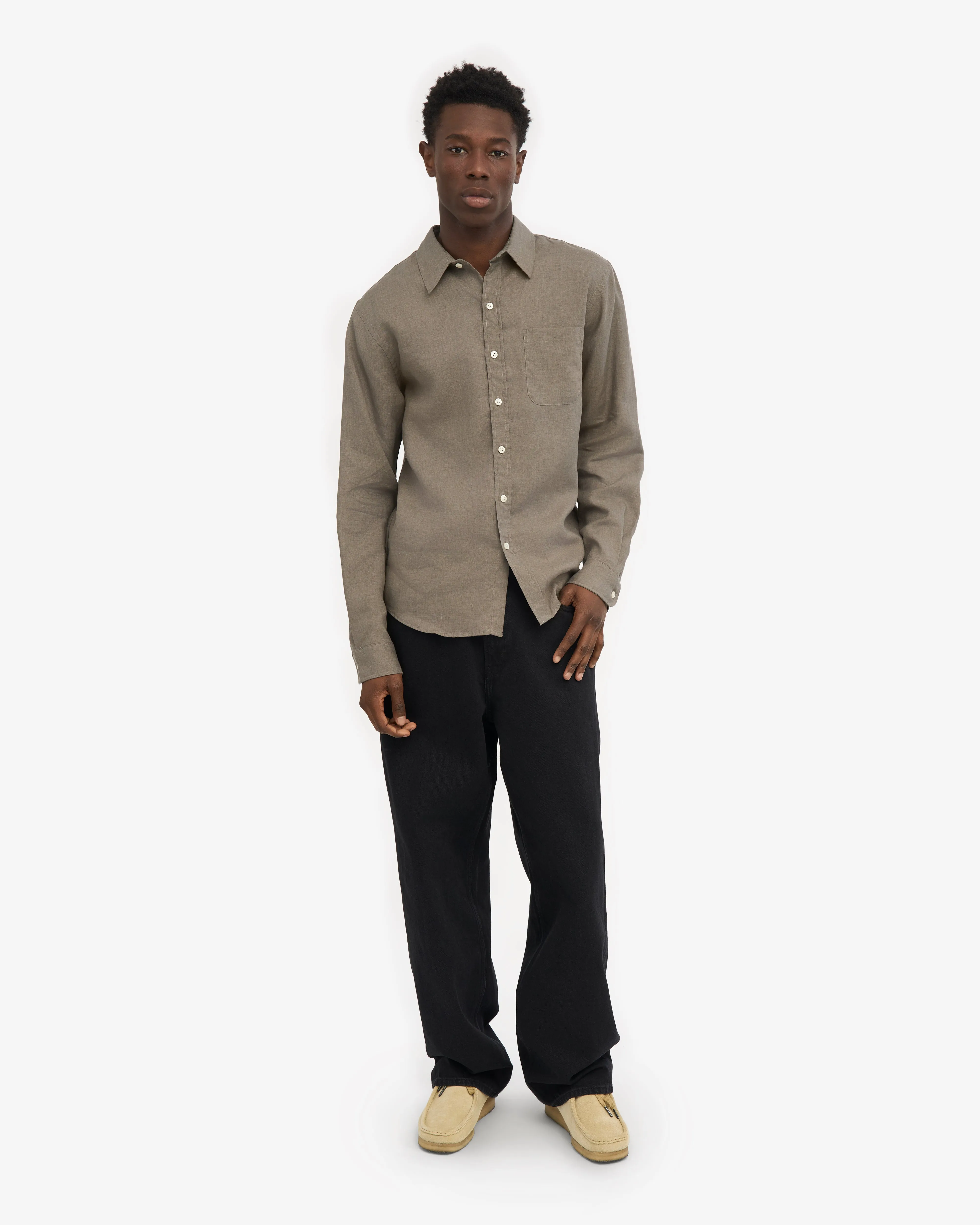 Linen Shirt - Dusty Olive sold by Colorful Standard product image thumbnail 5