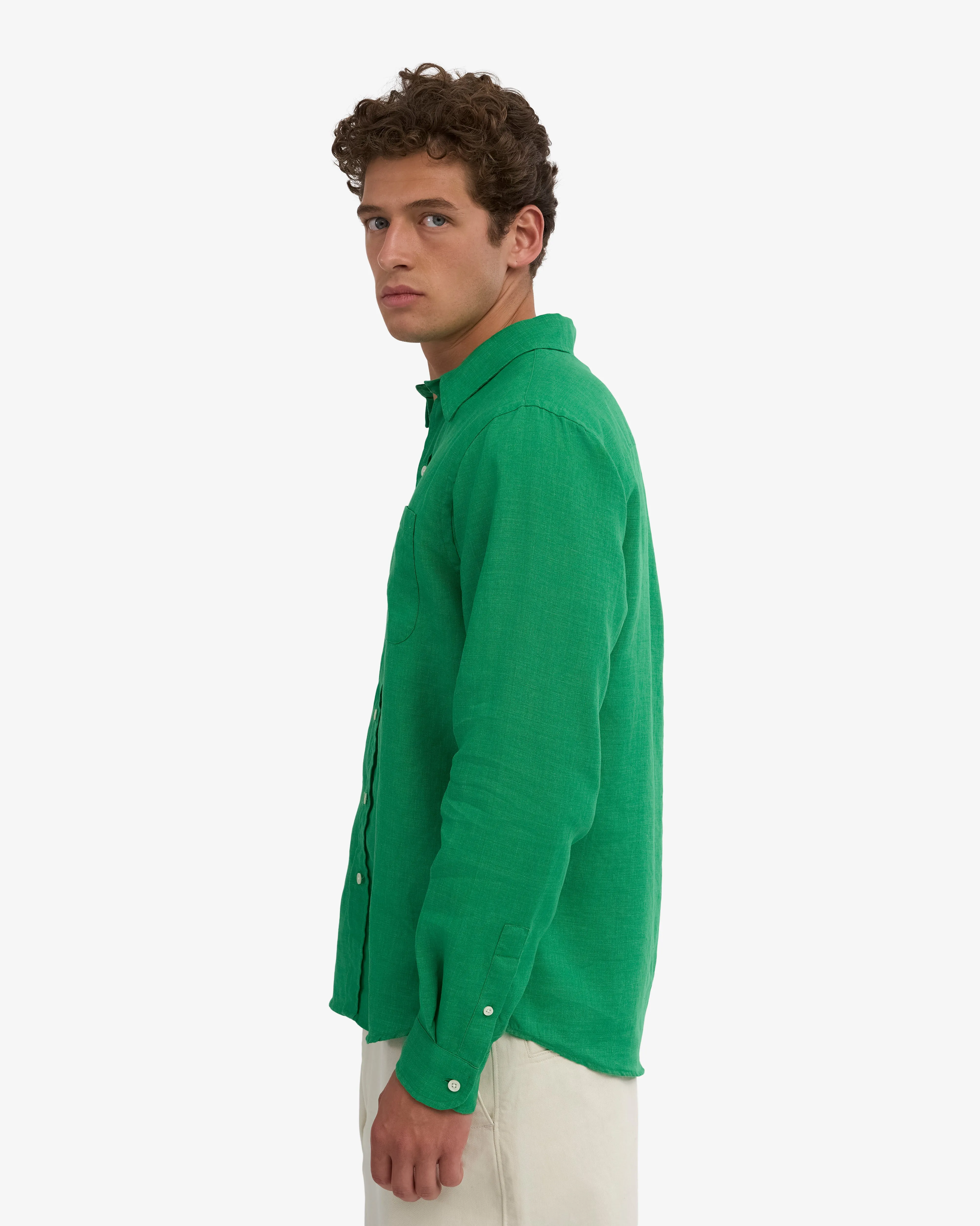 Linen Shirt - Kelly Green sold by Colorful Standard product image thumbnail 3