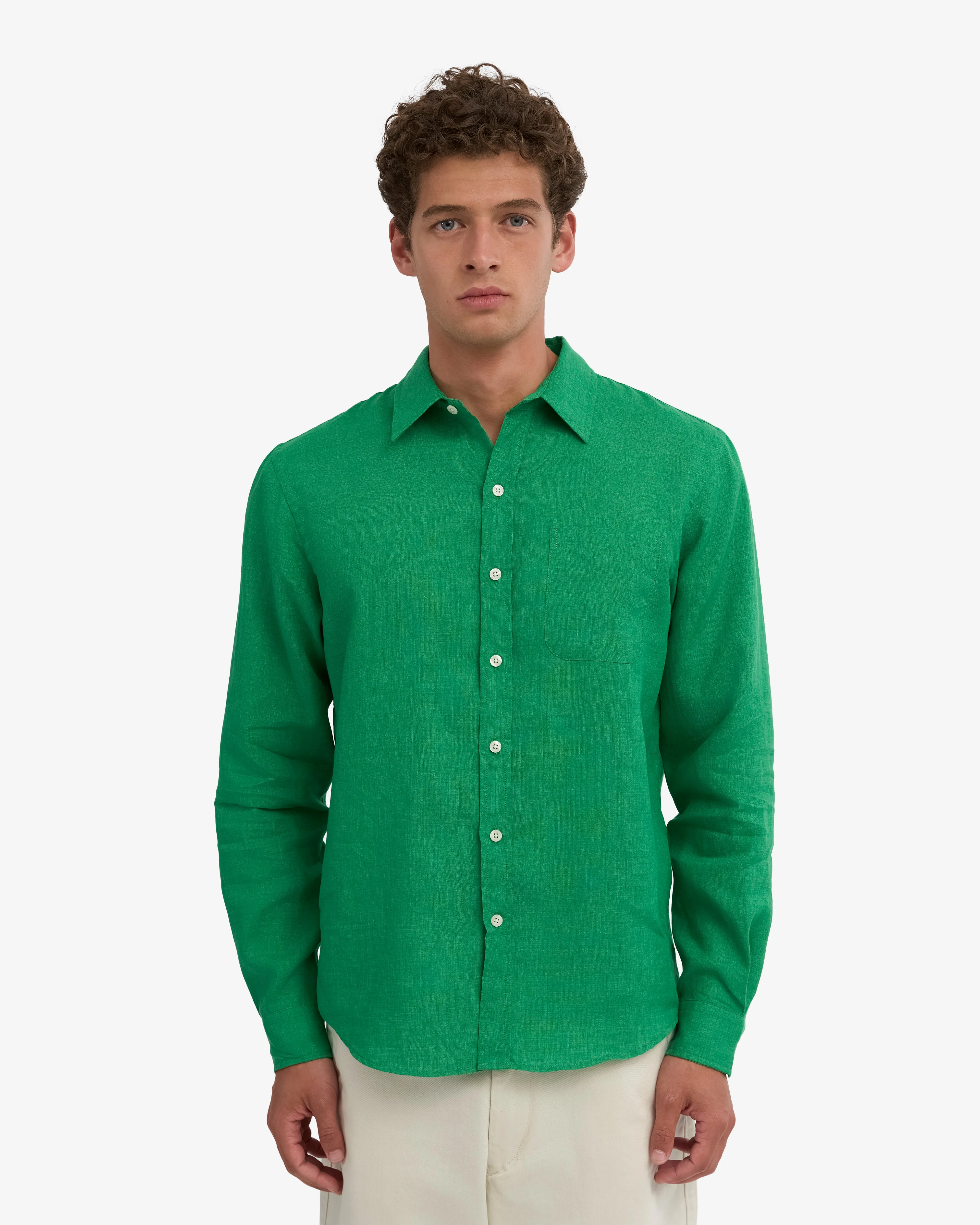 Linen Shirt - Kelly Green sold by Colorful Standard product image thumbnail 2