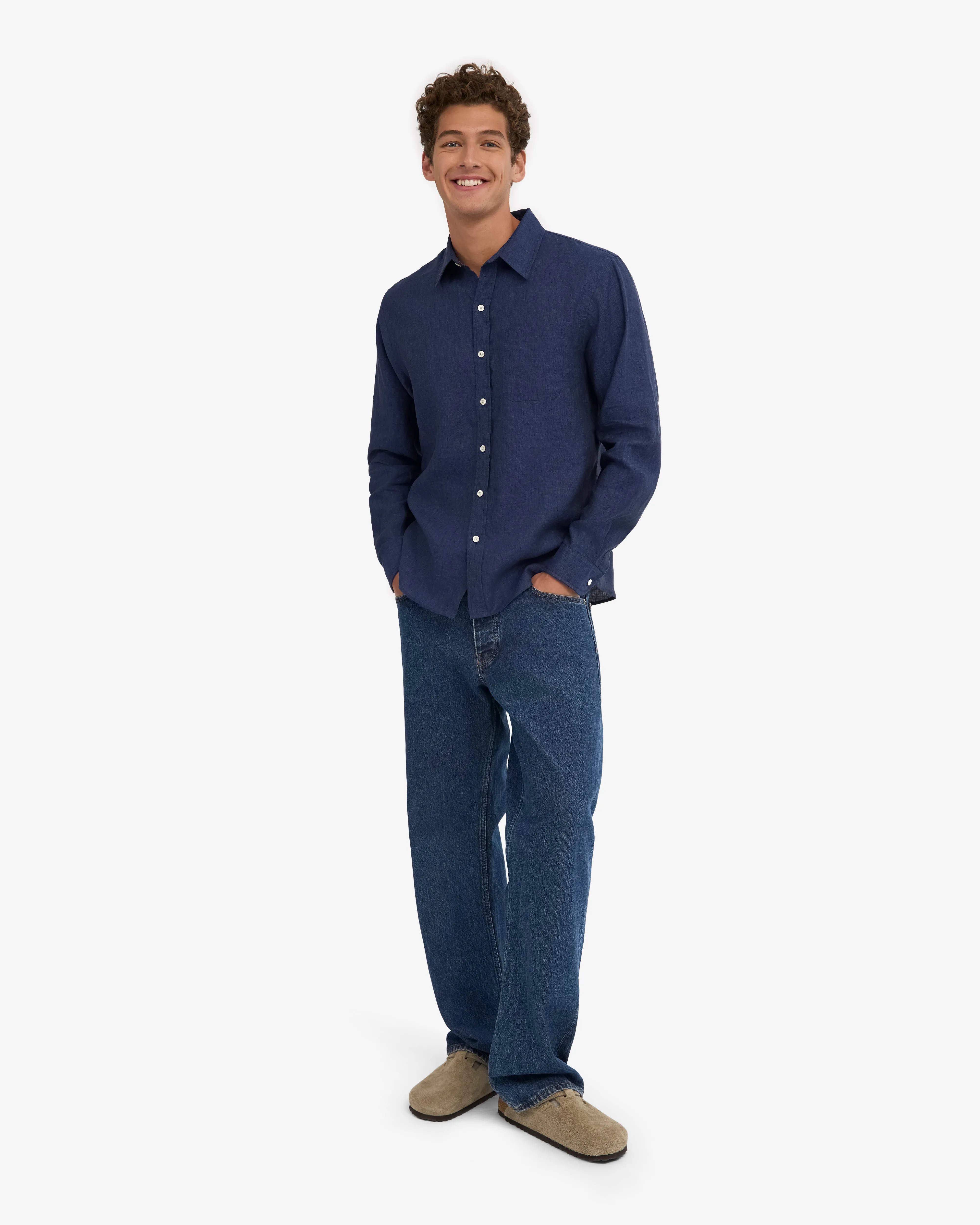 Linen Shirt - Marine Blue sold by Colorful Standard product image thumbnail 5