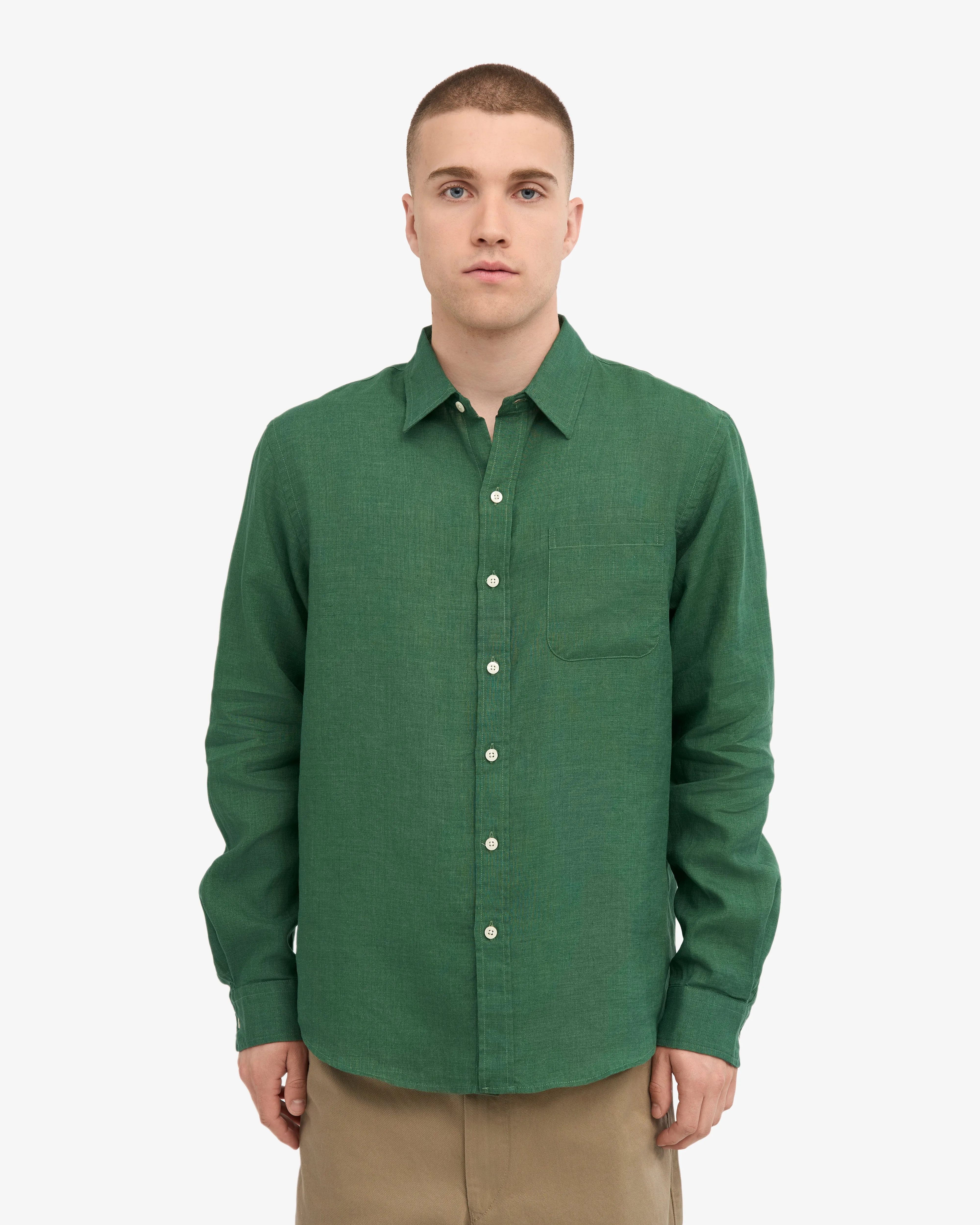 Linen Shirt - Emerald Green sold by Colorful Standard product image thumbnail 2