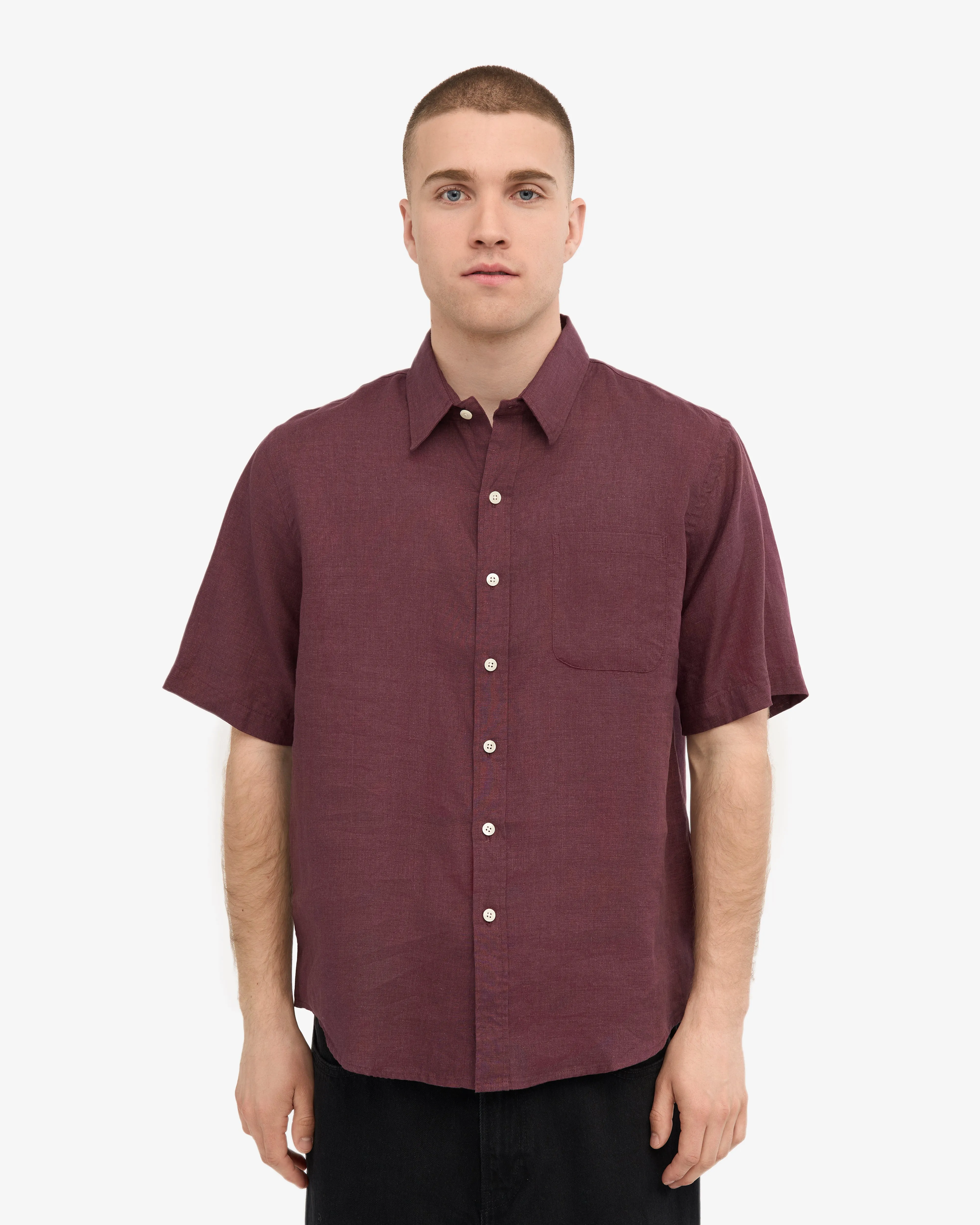 Linen SS Shirt - Oxblood Red sold by Colorful Standard product image thumbnail 2