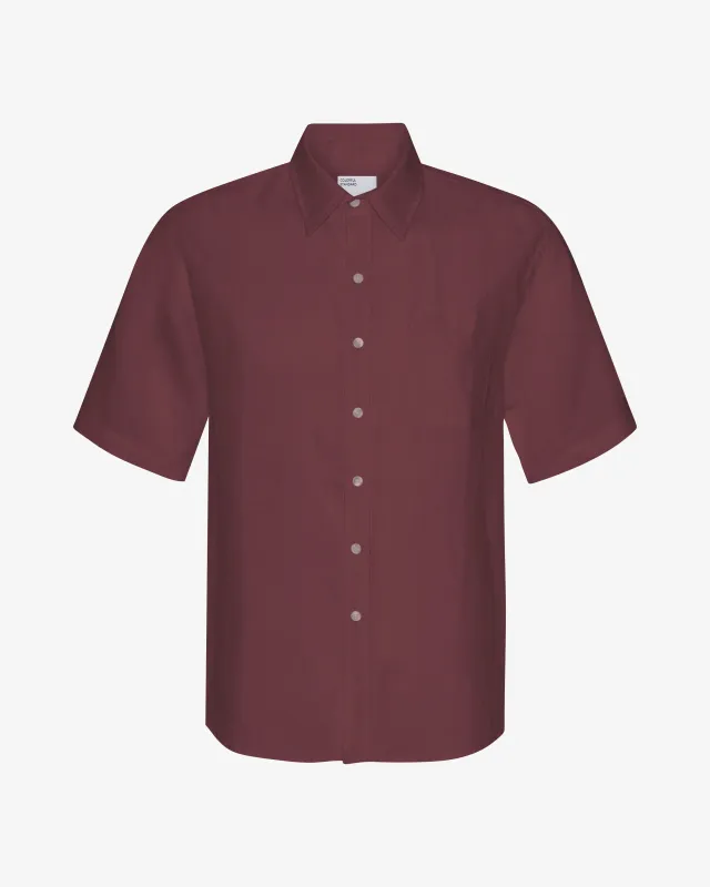 Linen SS Shirt - Oxblood Red sold by Colorful Standard