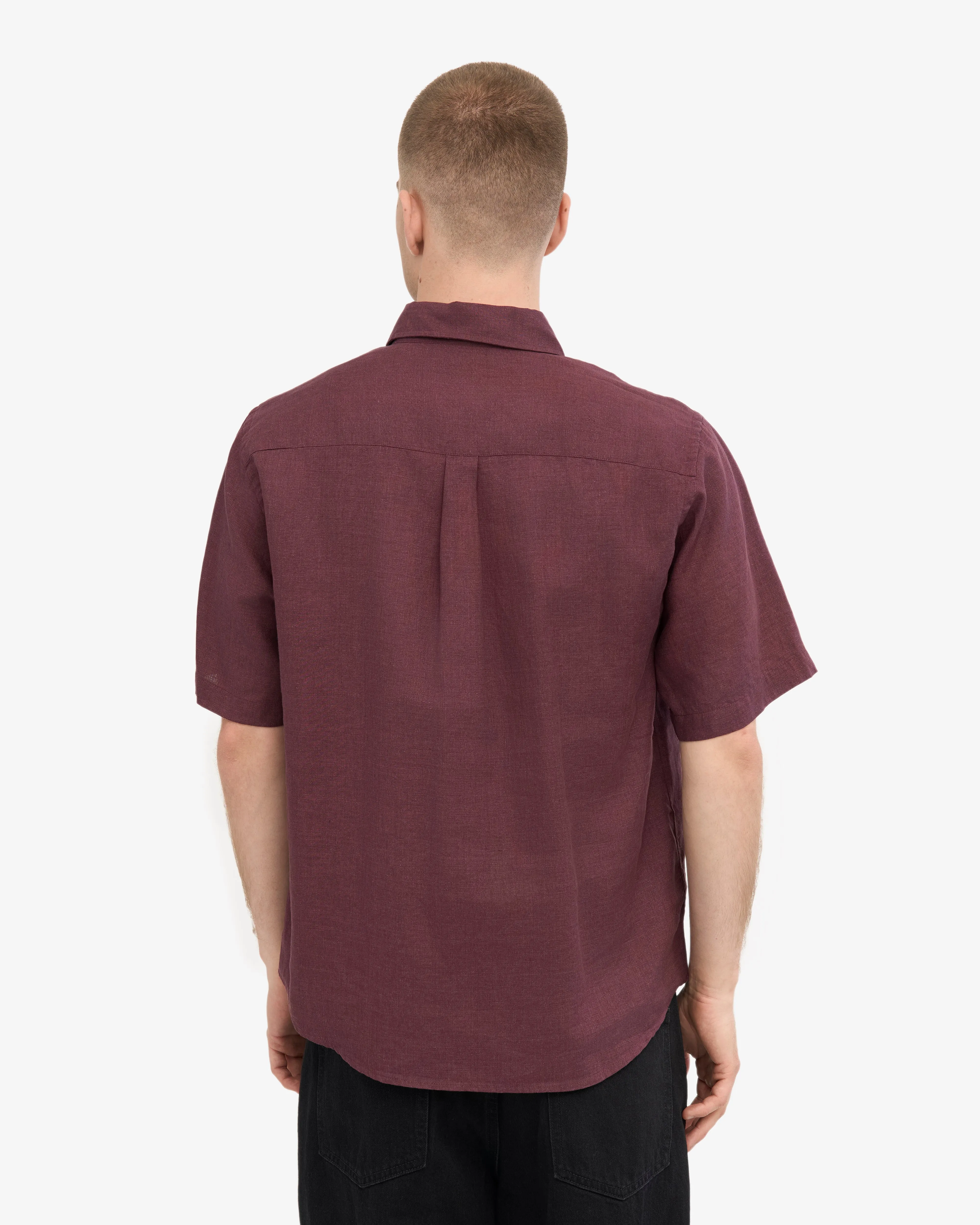 Linen SS Shirt - Oxblood Red sold by Colorful Standard product image thumbnail 4