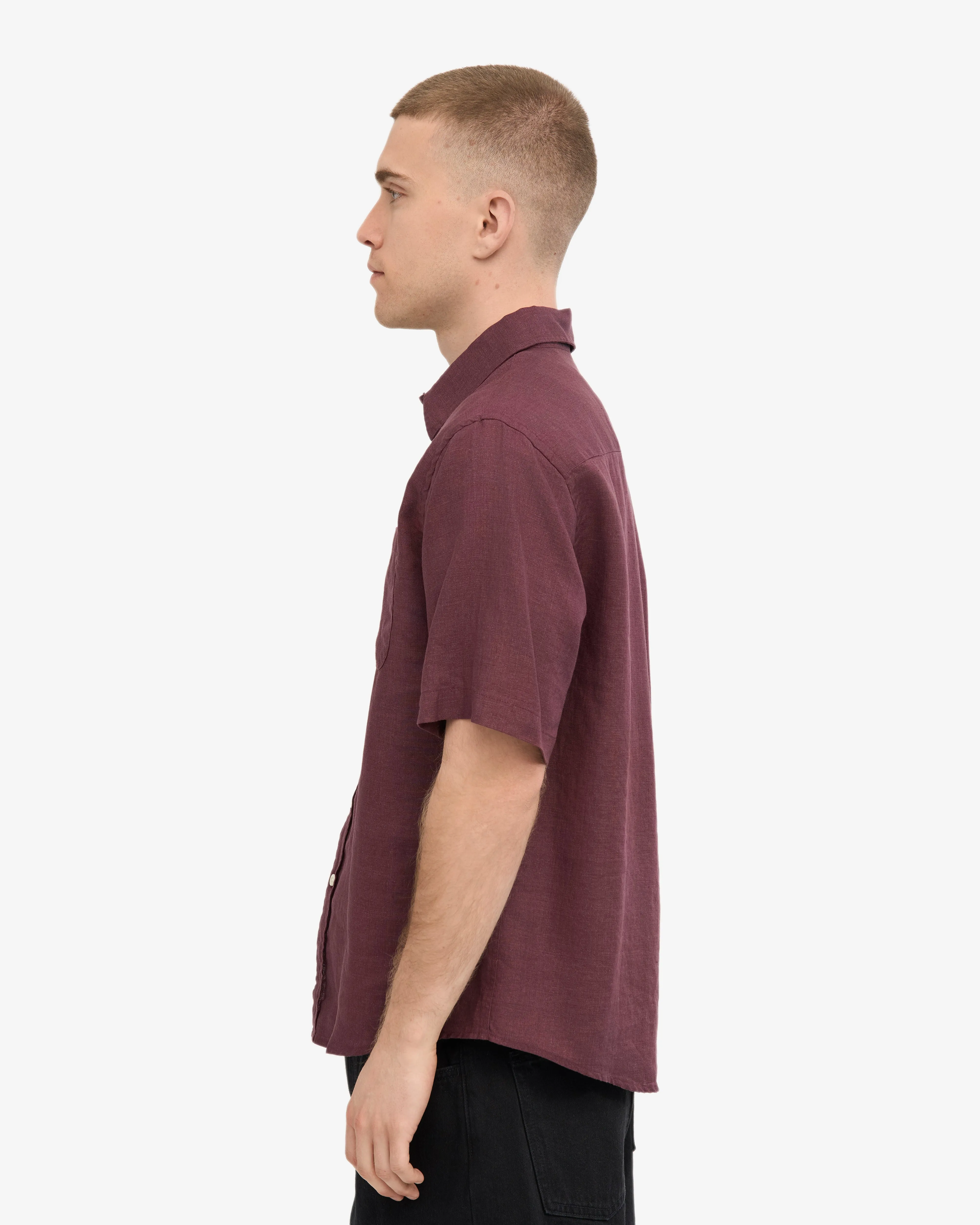 Linen SS Shirt - Oxblood Red sold by Colorful Standard product image thumbnail 3
