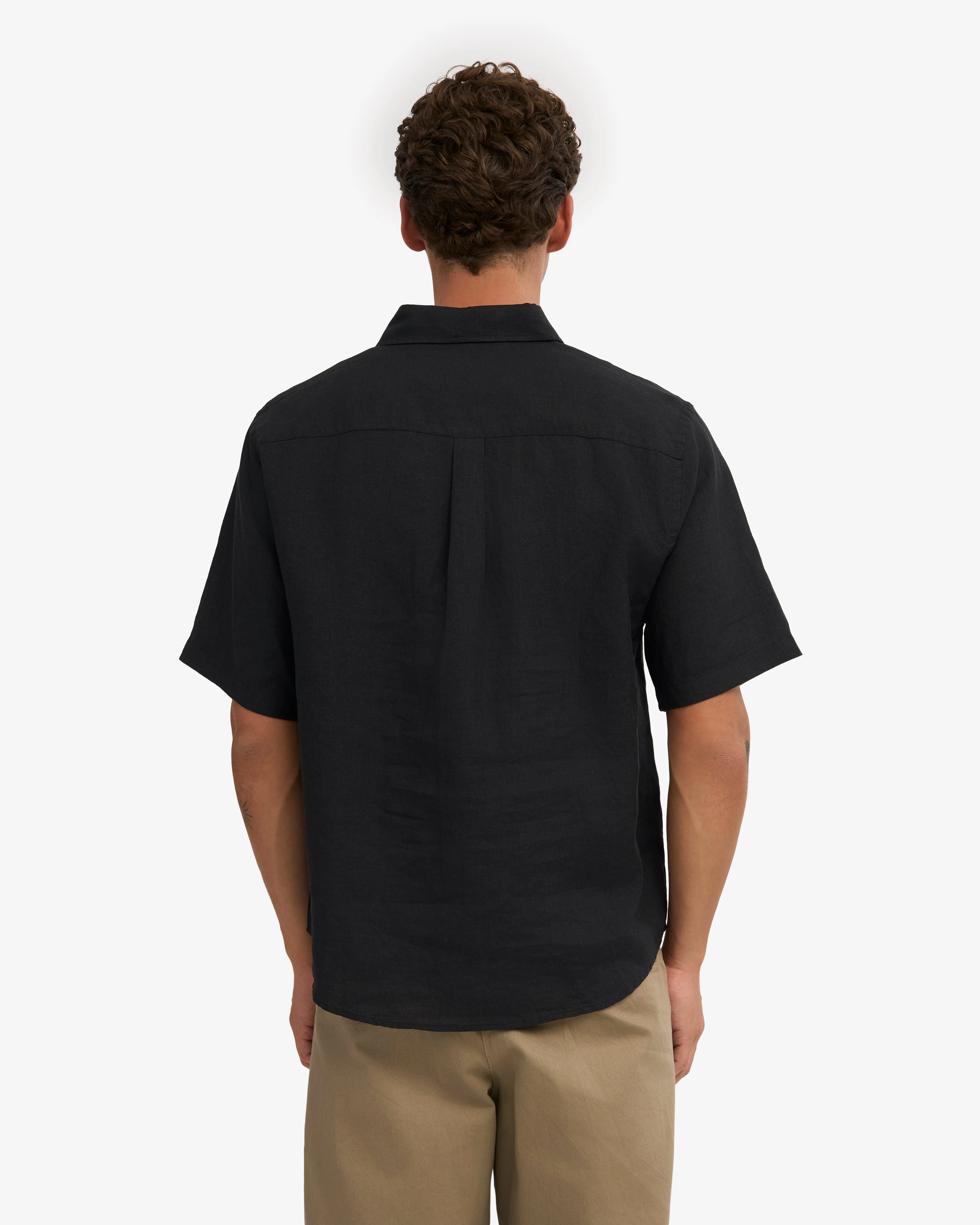 Linen SS Shirt - Deep Black sold by Colorful Standard product image thumbnail 4