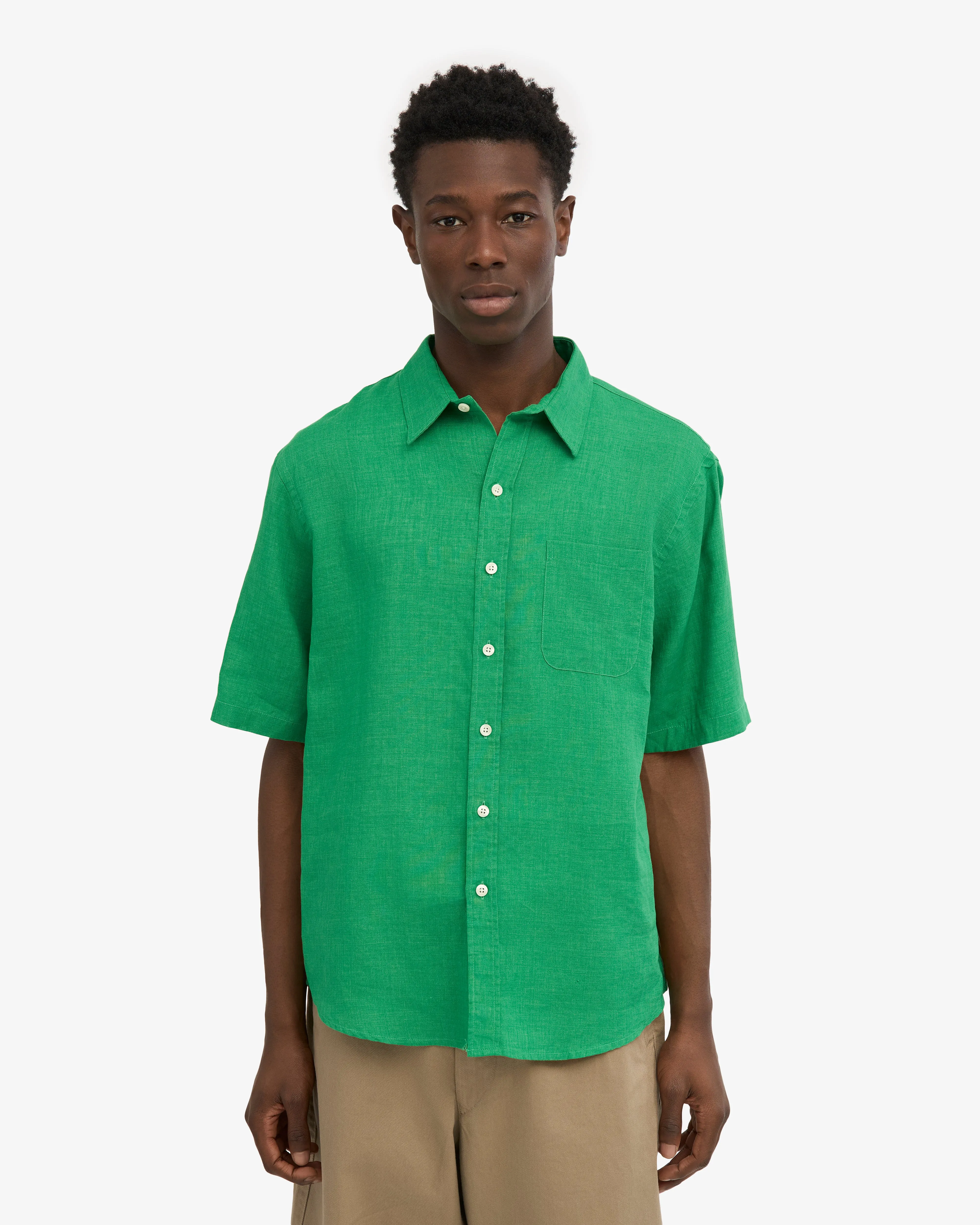 Linen SS Shirt - Kelly Green sold by Colorful Standard product image thumbnail 2
