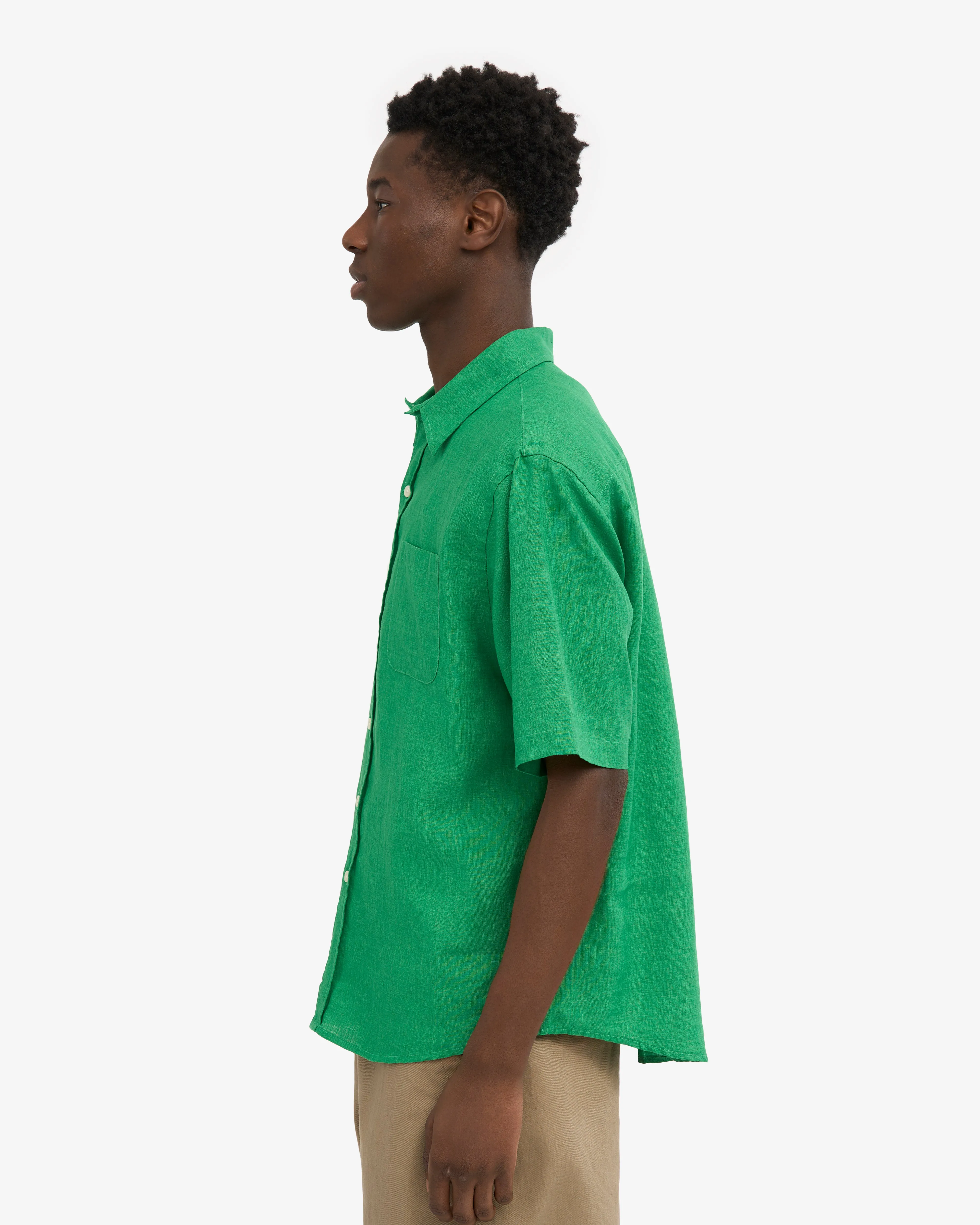 Linen SS Shirt - Kelly Green sold by Colorful Standard product image thumbnail 3