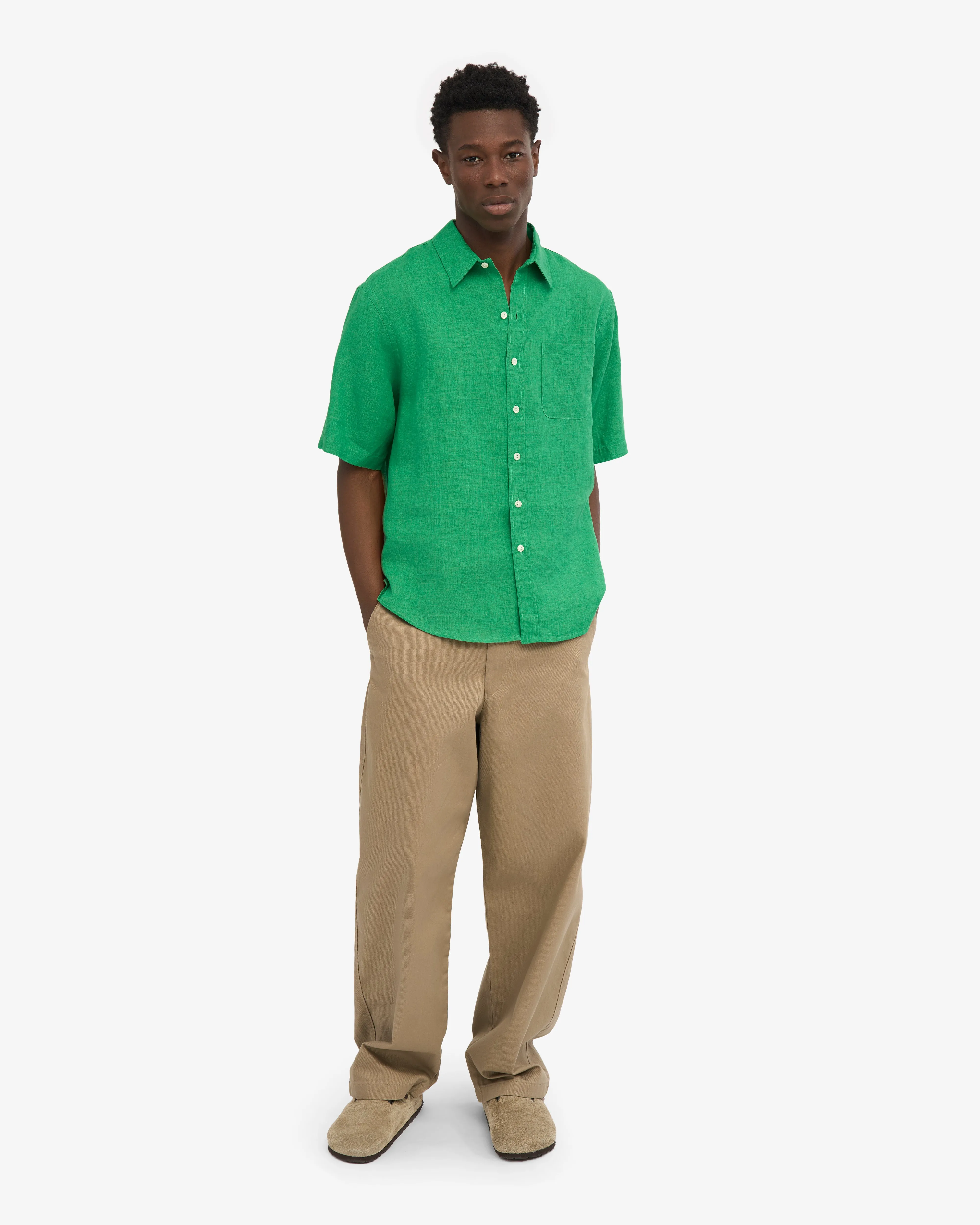 Linen SS Shirt - Kelly Green sold by Colorful Standard product image thumbnail 5