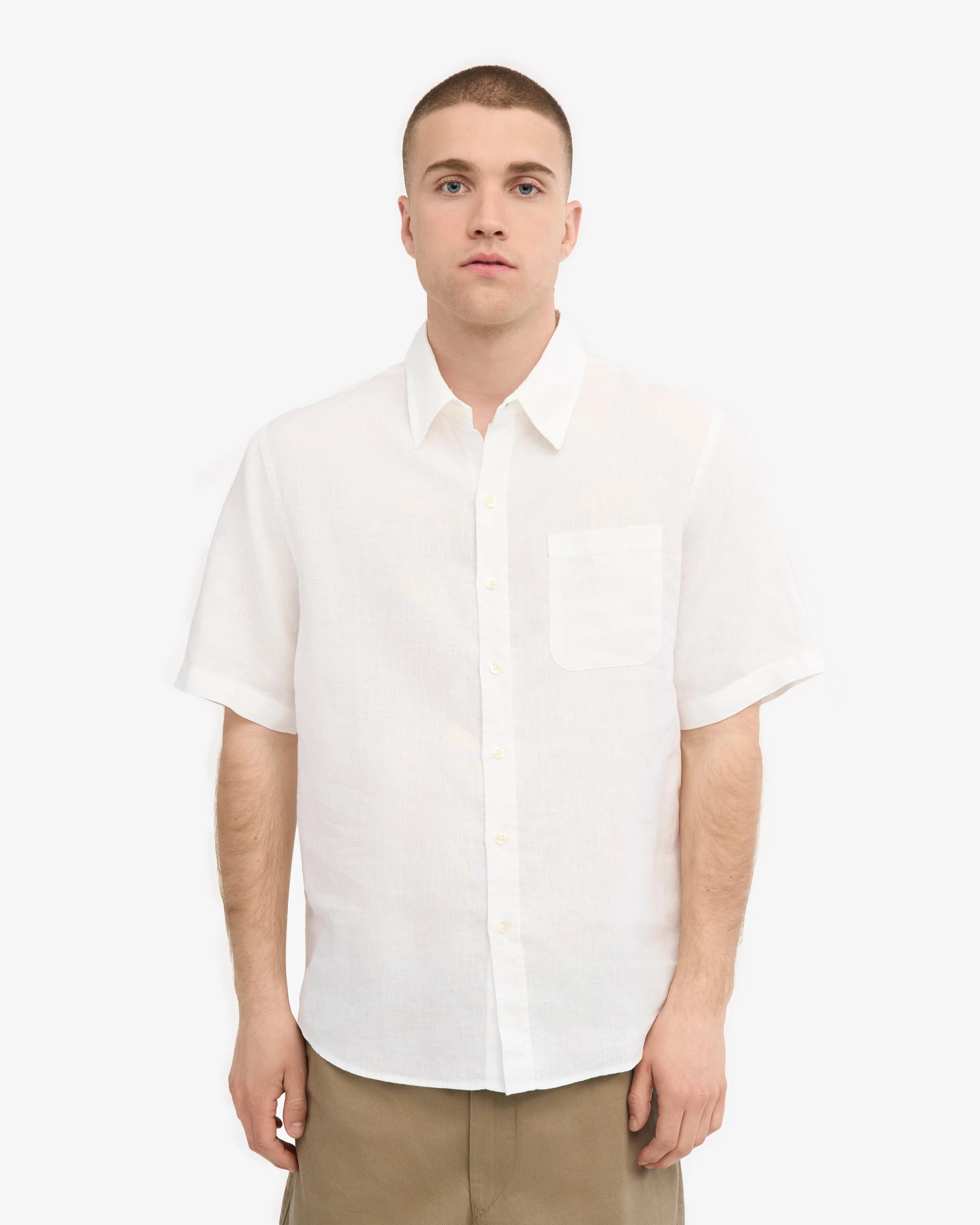Linen SS Shirt - Optical White sold by Colorful Standard product image thumbnail 2