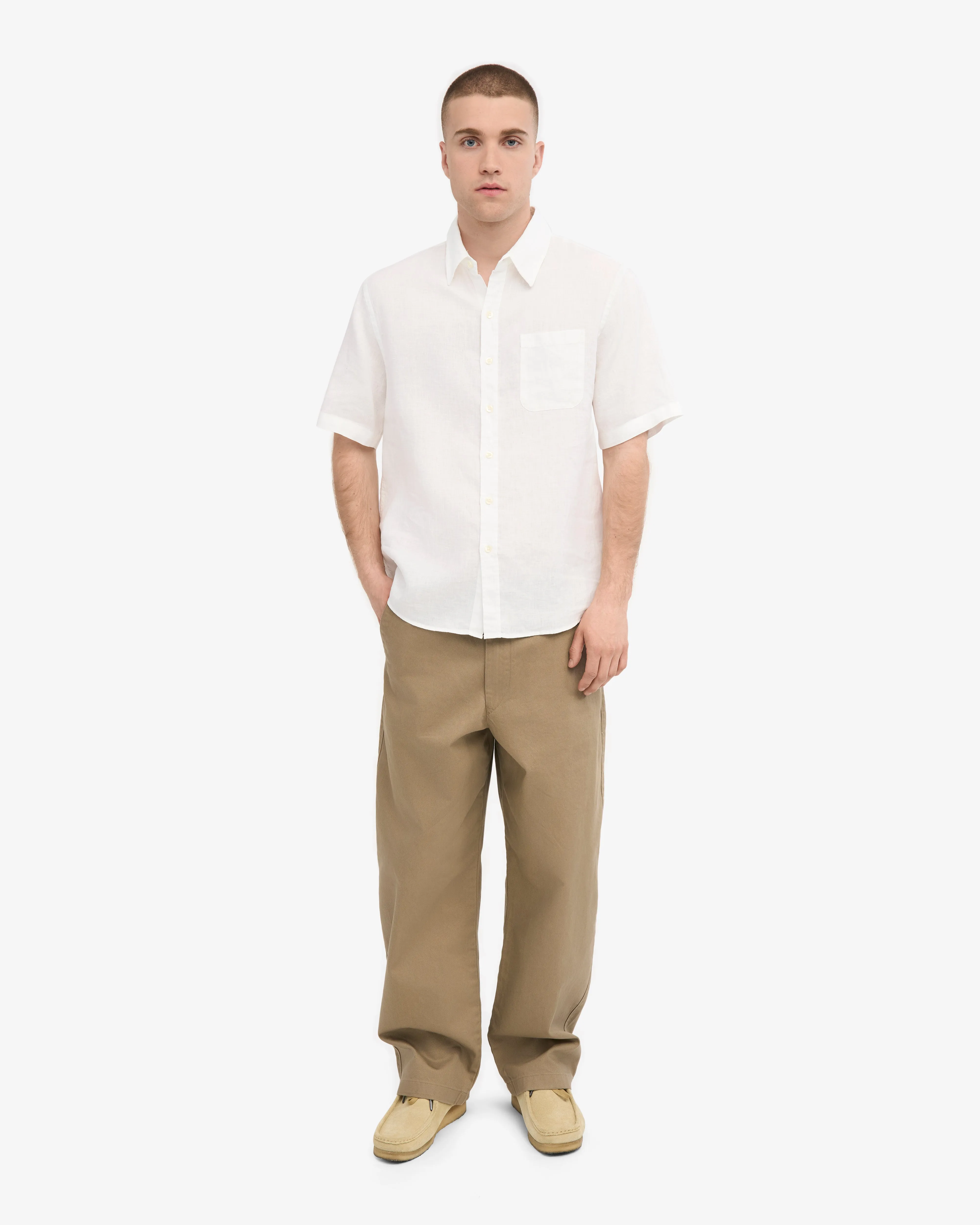 Linen SS Shirt - Optical White sold by Colorful Standard product image thumbnail 5