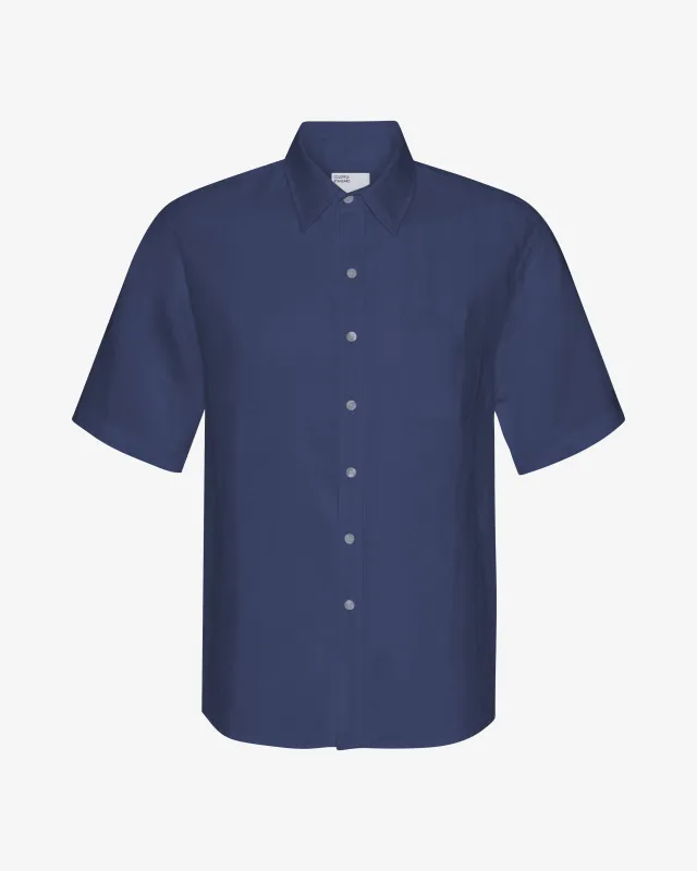 Linen SS Shirt - Petrol Blue sold by Colorful Standard
