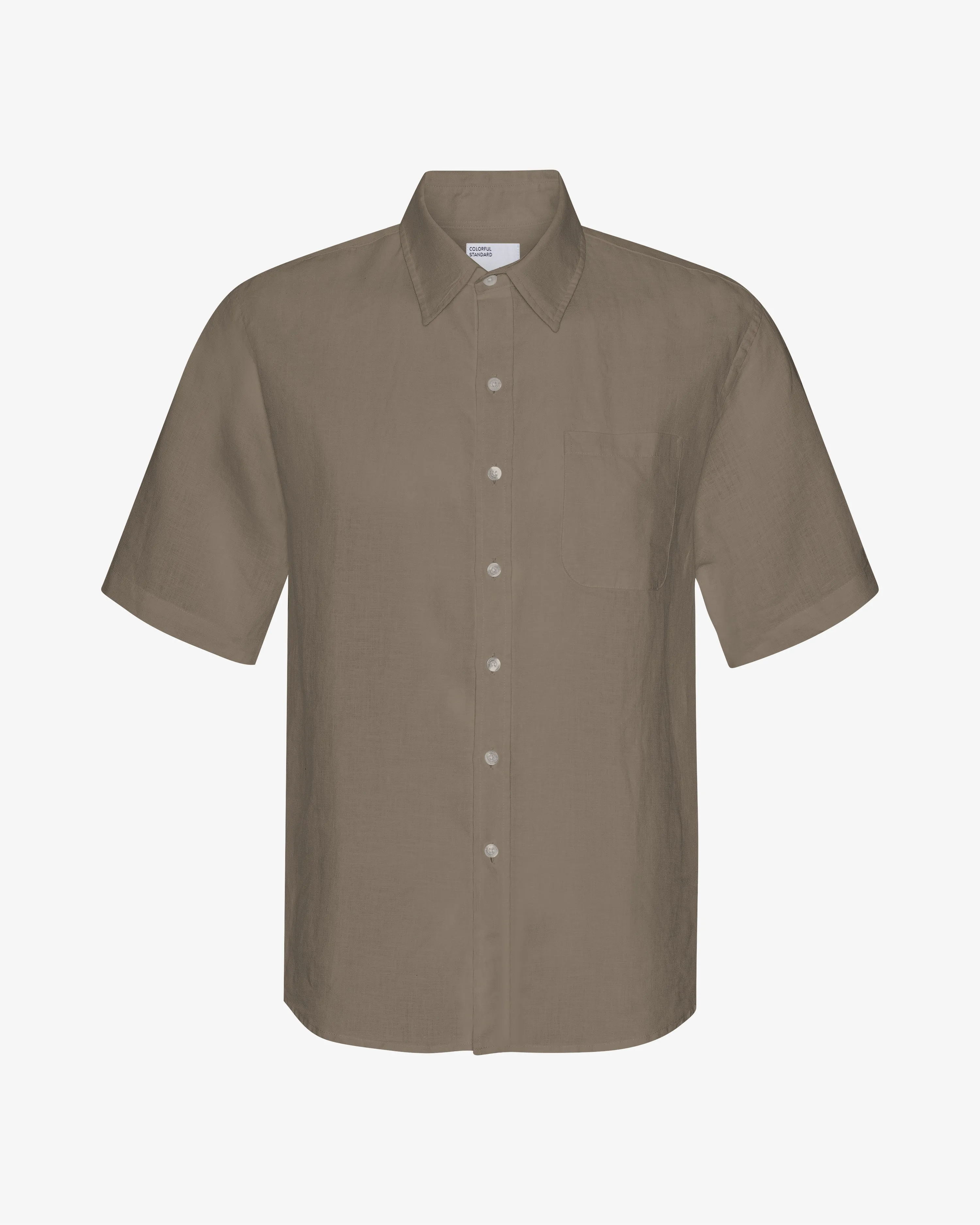 Linen SS Shirt - Dusty Olive sold by Colorful Standard