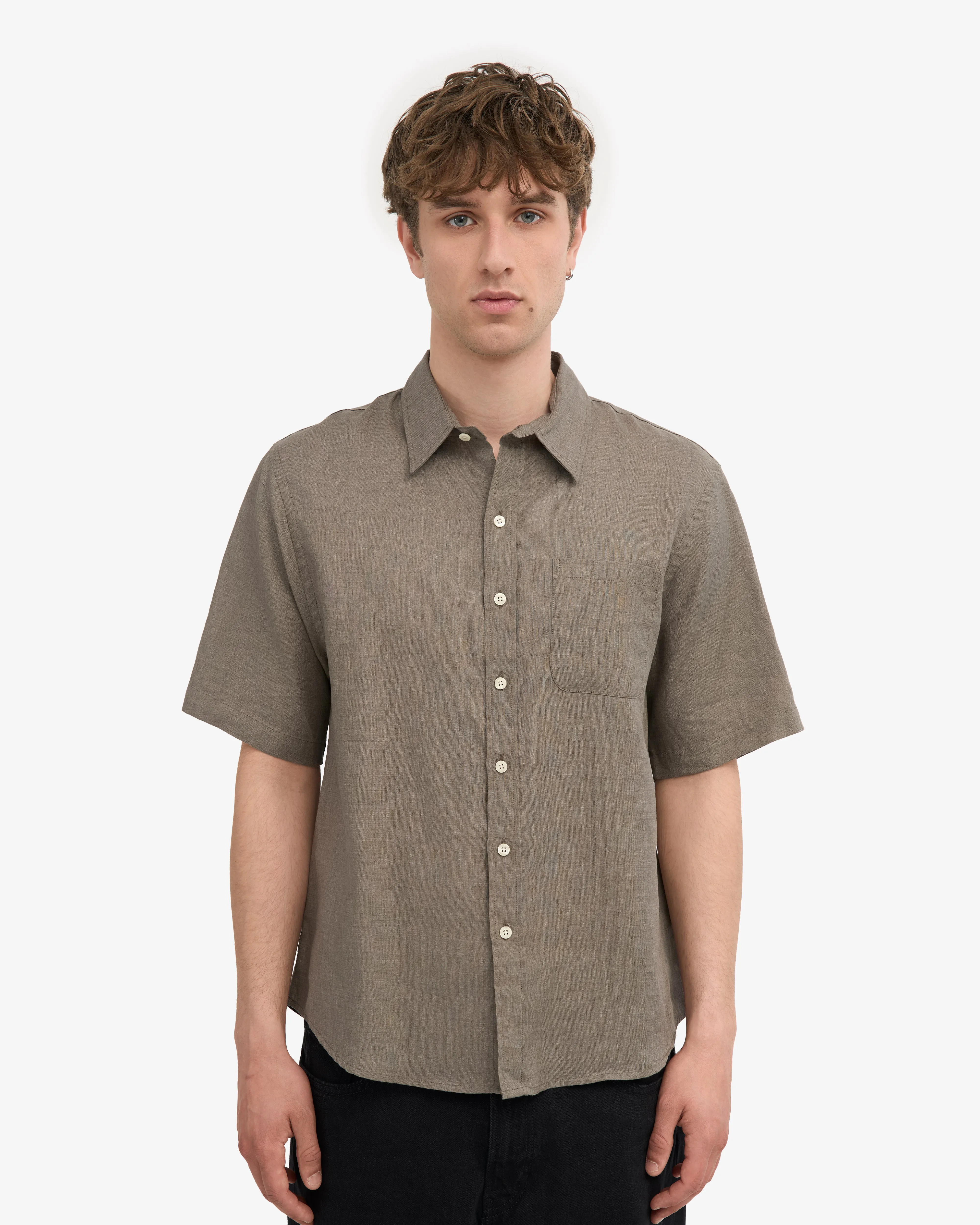Linen SS Shirt - Dusty Olive sold by Colorful Standard product image thumbnail 2