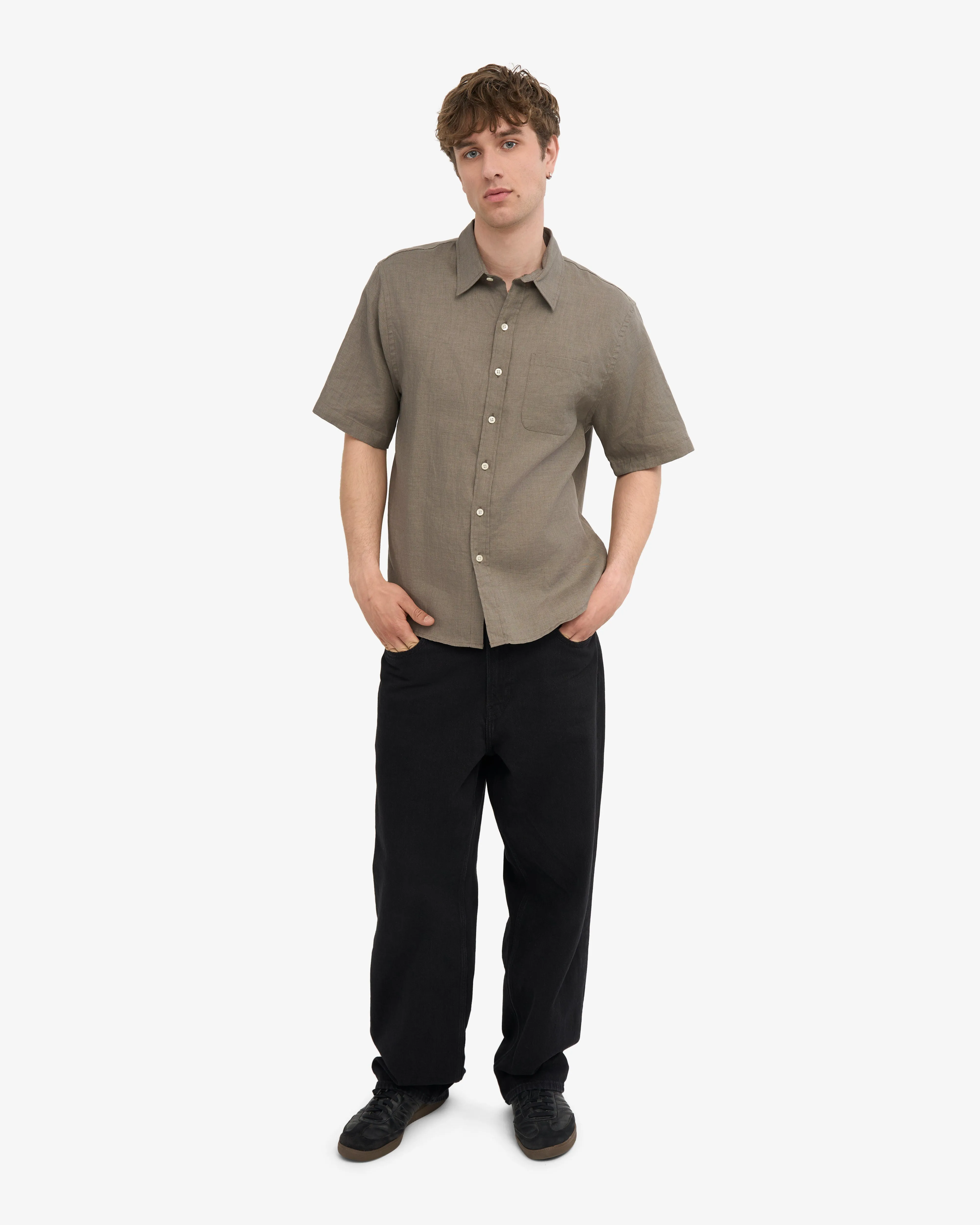 Linen SS Shirt - Dusty Olive sold by Colorful Standard product image thumbnail 5