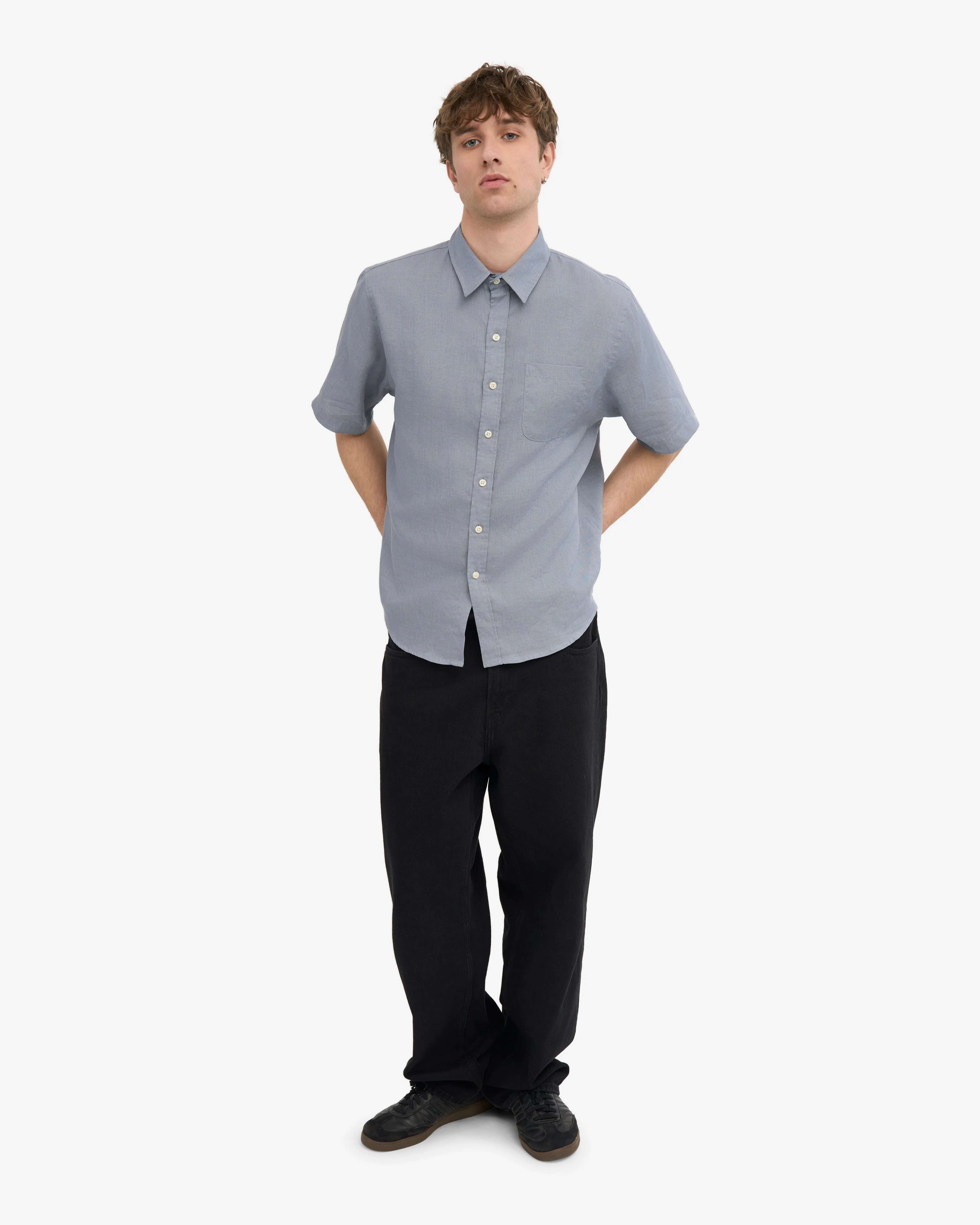 Linen SS Shirt - Steel Blue sold by Colorful Standard product image thumbnail 5