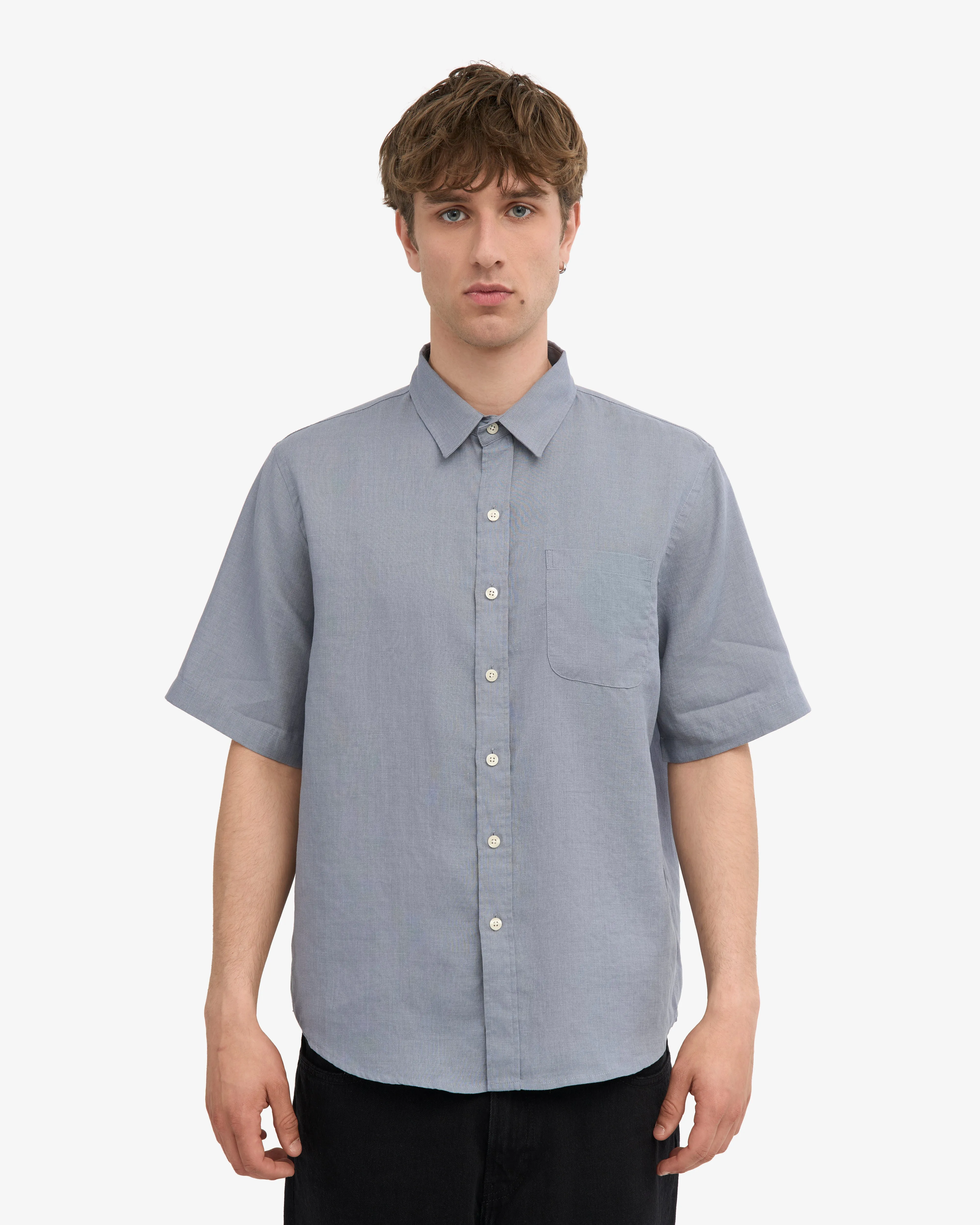 Linen SS Shirt - Steel Blue sold by Colorful Standard product image thumbnail 2