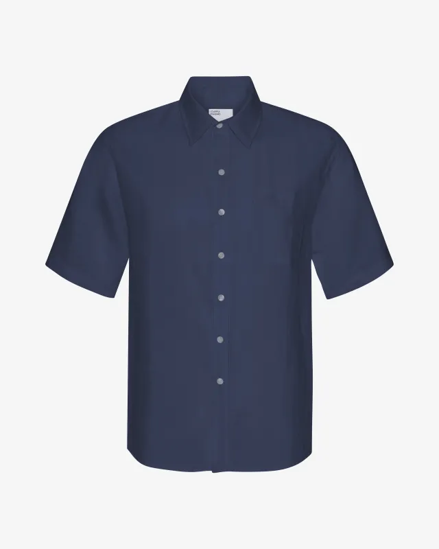 Linen SS Shirt - Marine Blue sold by Colorful Standard
