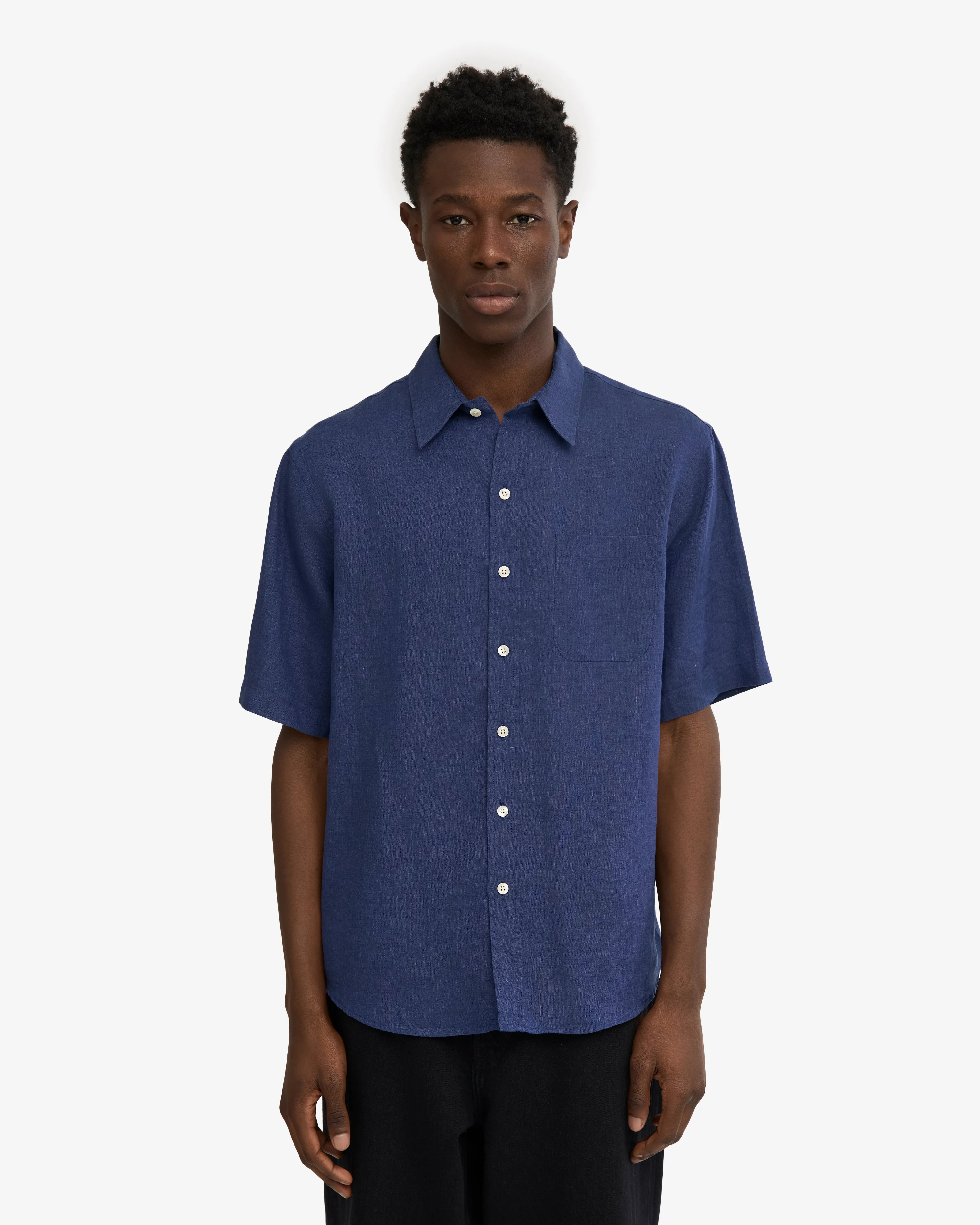 Linen SS Shirt - Marine Blue sold by Colorful Standard product image thumbnail 2