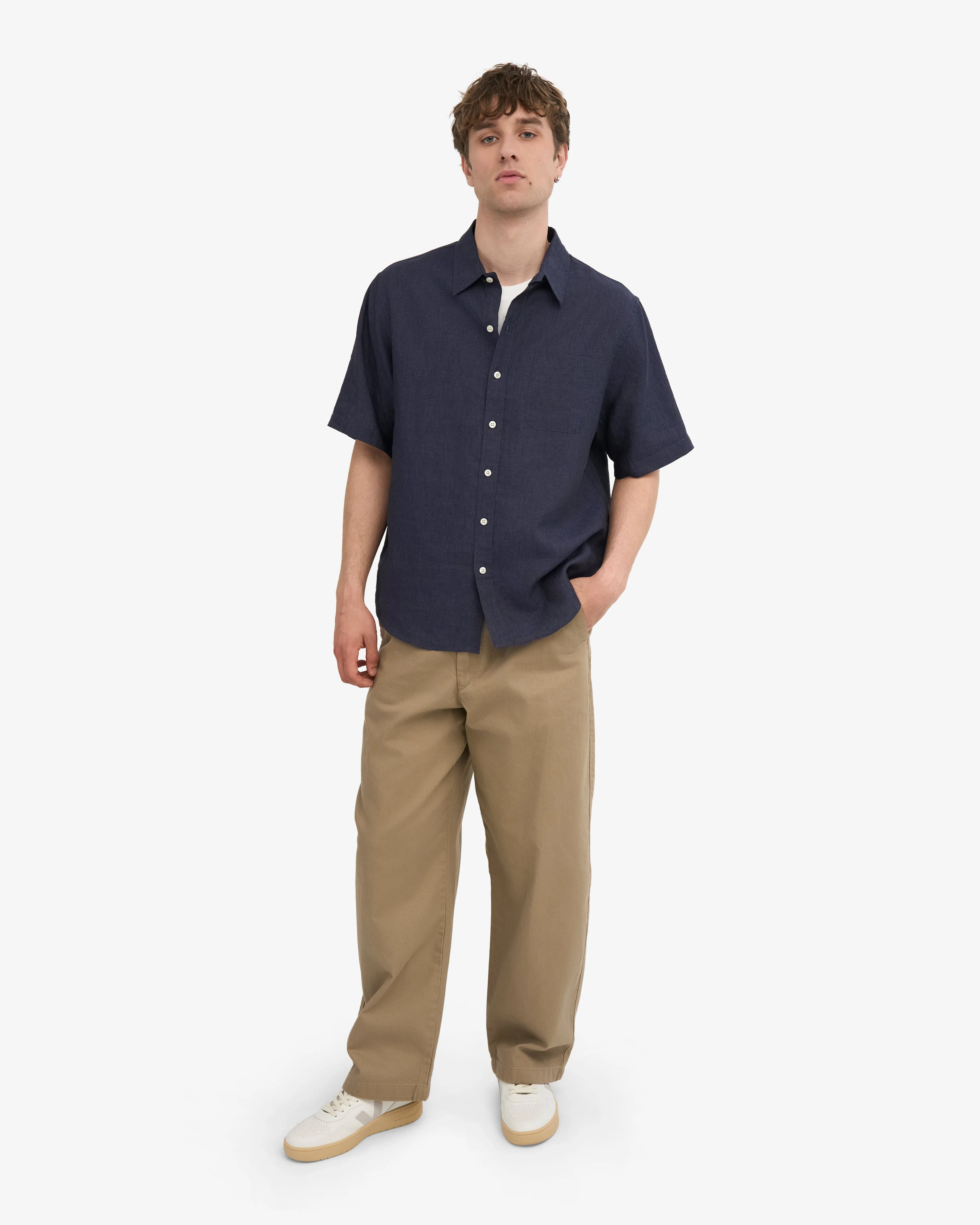 Linen SS Shirt - Navy Blue sold by Colorful Standard product image thumbnail 5