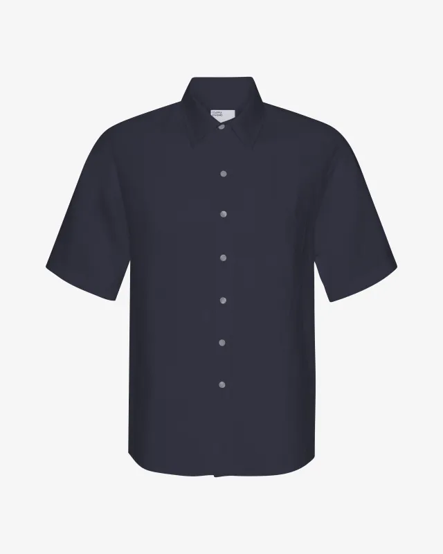 Linen SS Shirt - Navy Blue sold by Colorful Standard