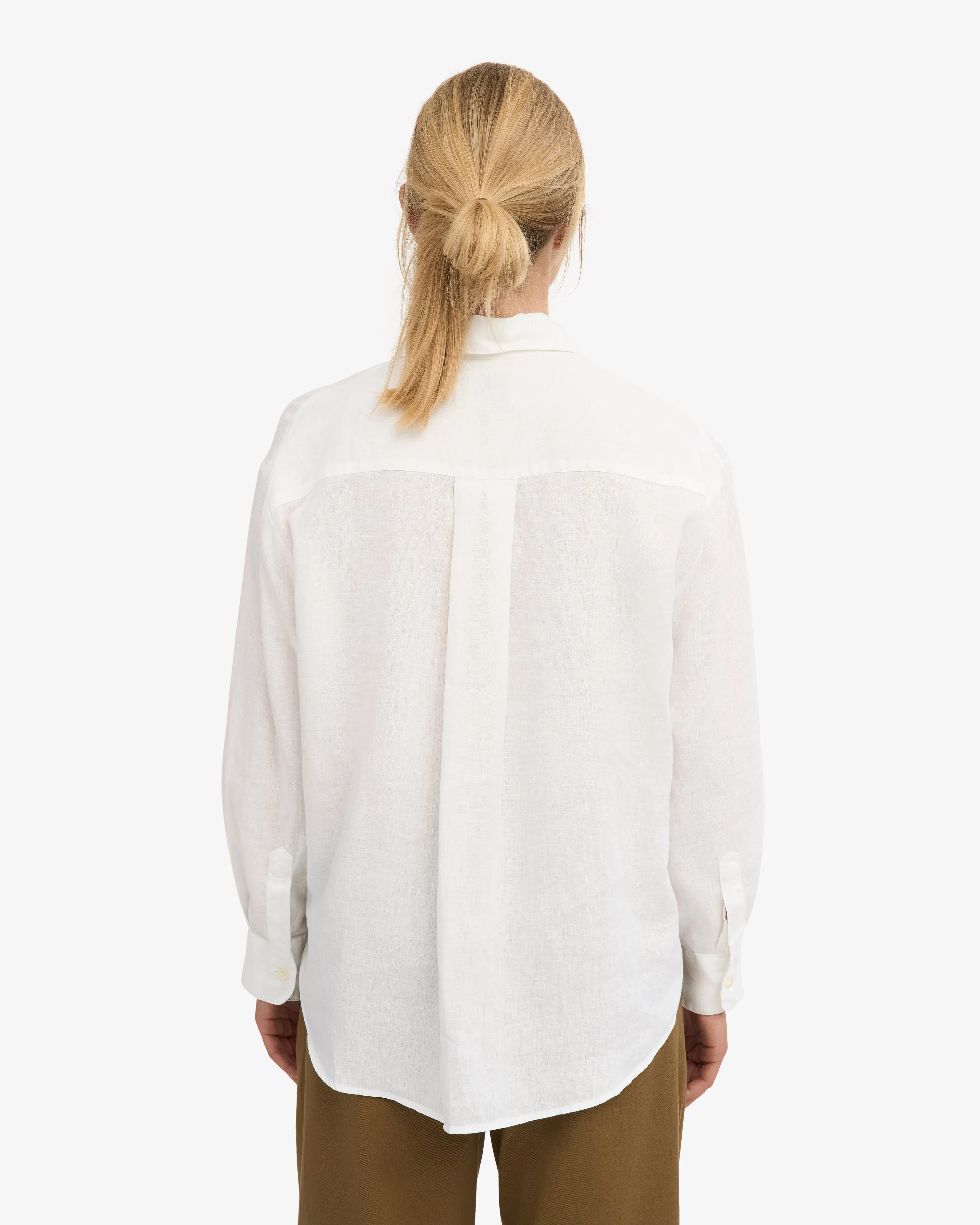Linen Oversized Shirt - Optical White sold by Colorful Standard product image thumbnail 4