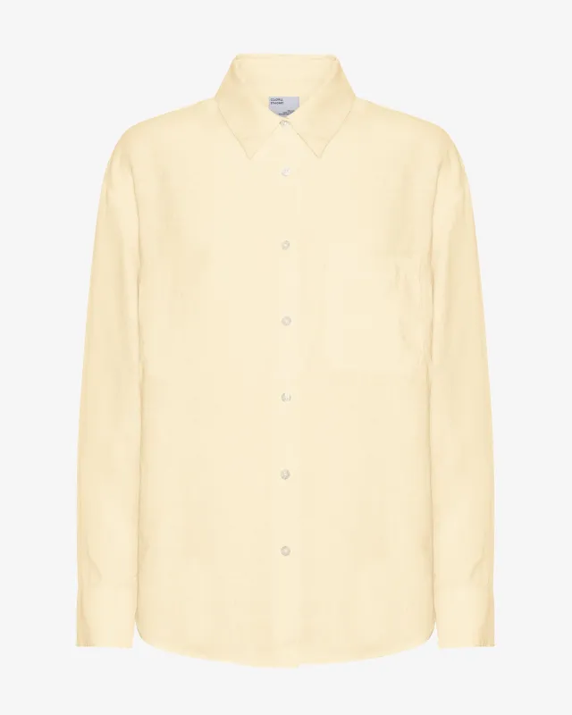 Linen Oversized Shirt - Soft Yellow sold by Colorful Standard
