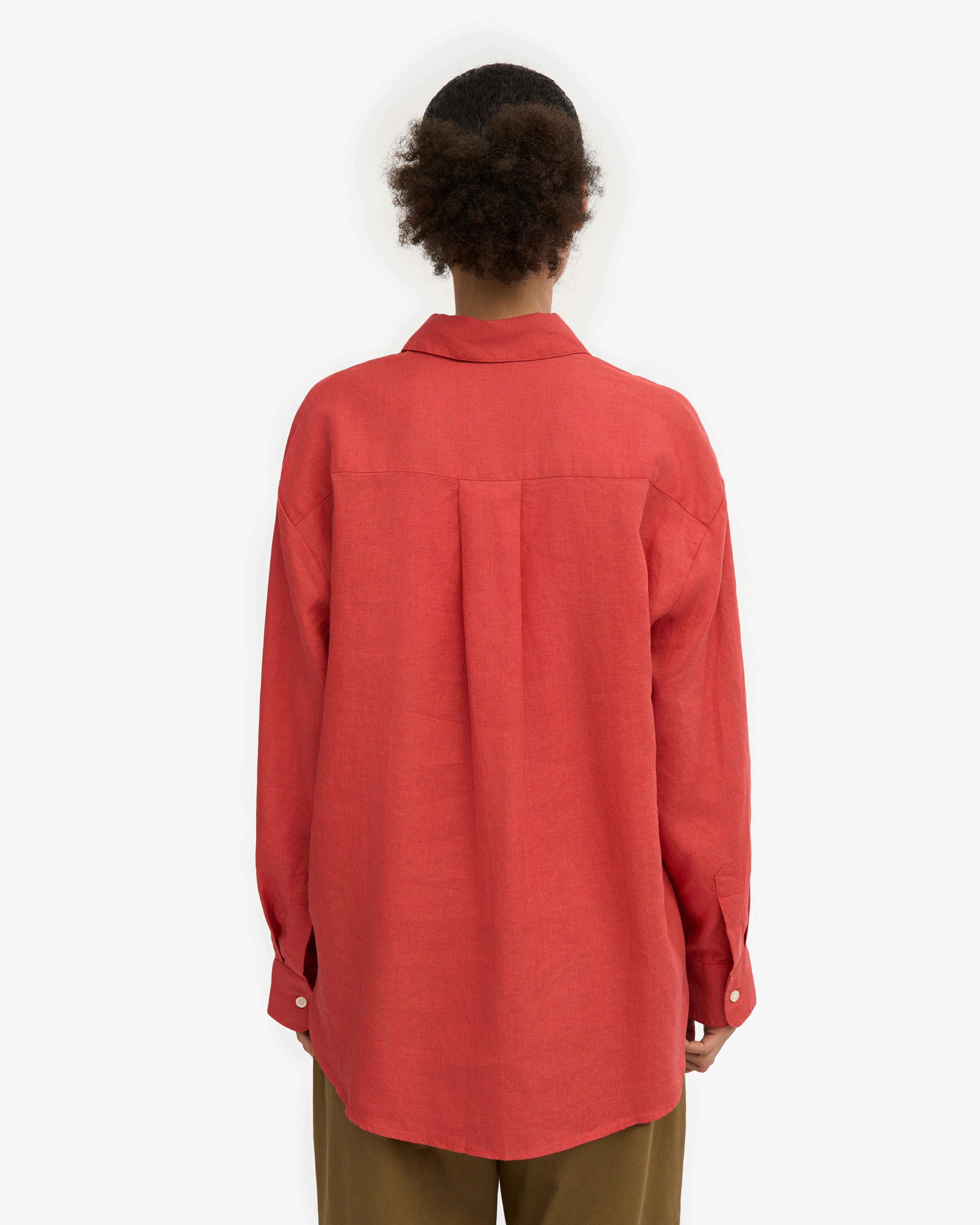 Linen Oversized Shirt - Petrol Blue sold by Colorful Standard product image thumbnail 3