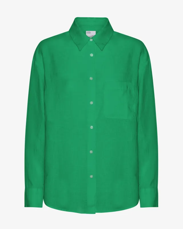 Linen Oversized Shirt - Kelly Green sold by Colorful Standard